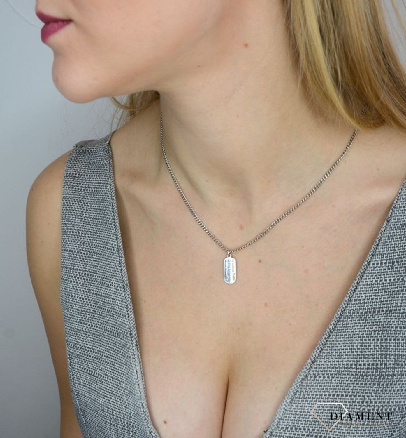 Naszyjnik srebrny 925 'Modlitwa' z blaszką do graweru DIA-NSZ-2304-925 (1).jpg