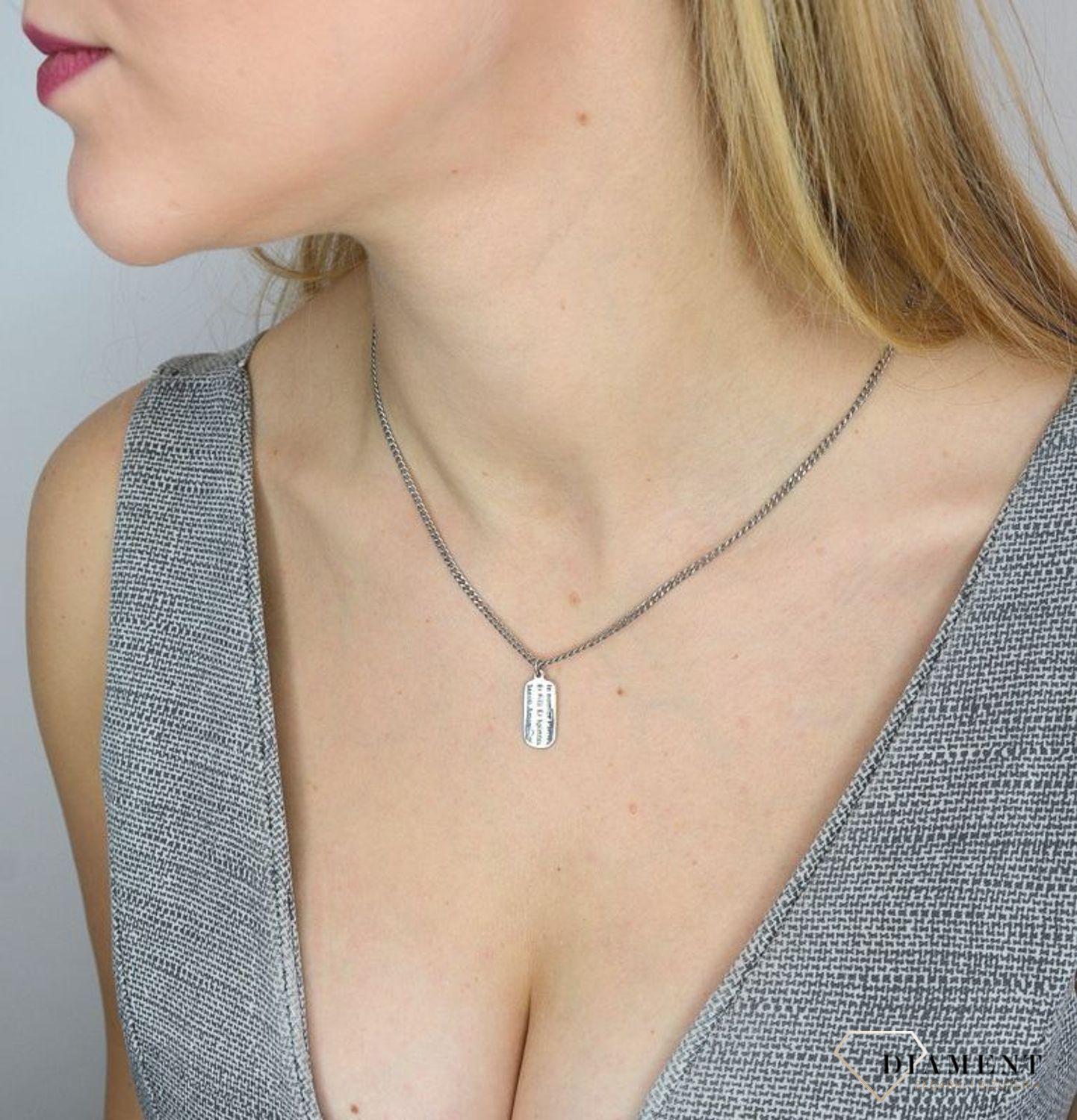 Naszyjnik srebrny 925 'Modlitwa' z blaszką do graweru DIA-NSZ-2304-925 (1).jpg