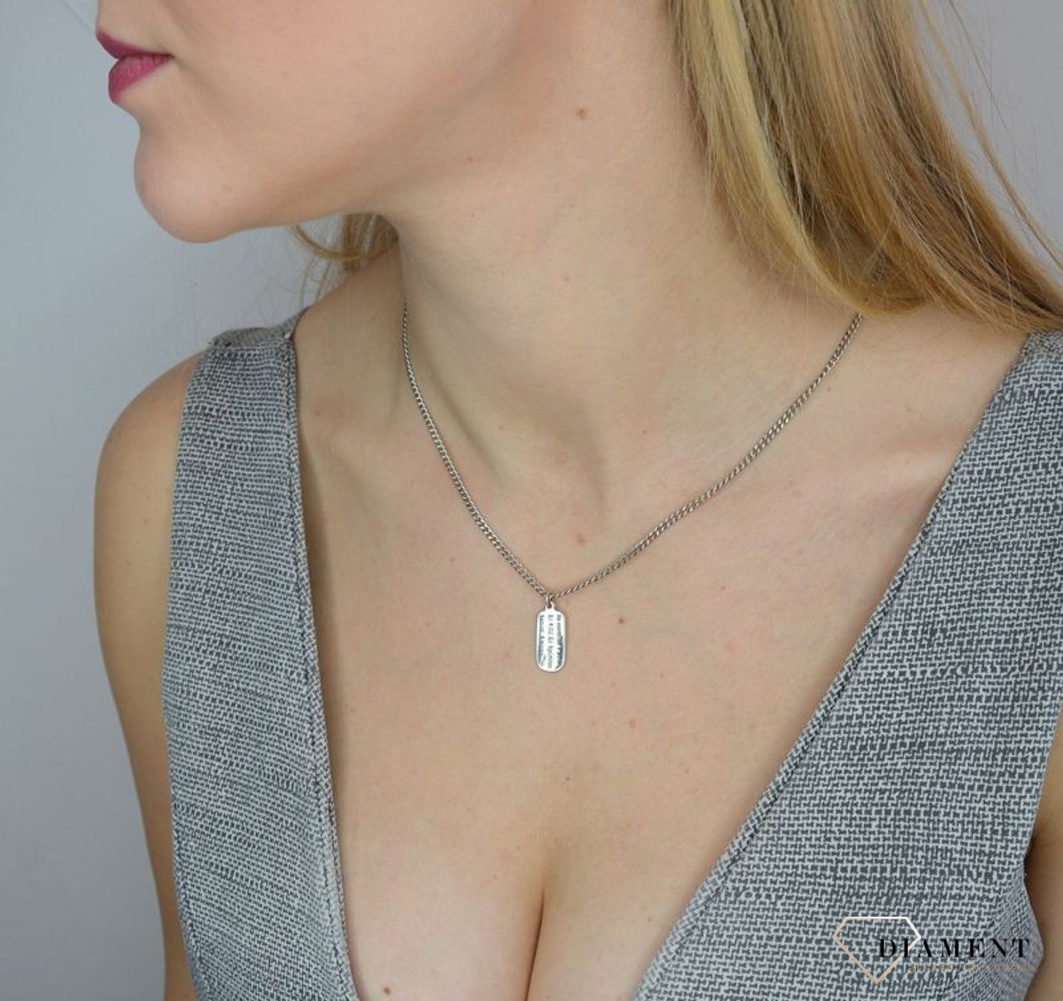 Naszyjnik srebrny 925 'Modlitwa' z blaszką do graweru DIA-NSZ-2304-925 (1).jpg