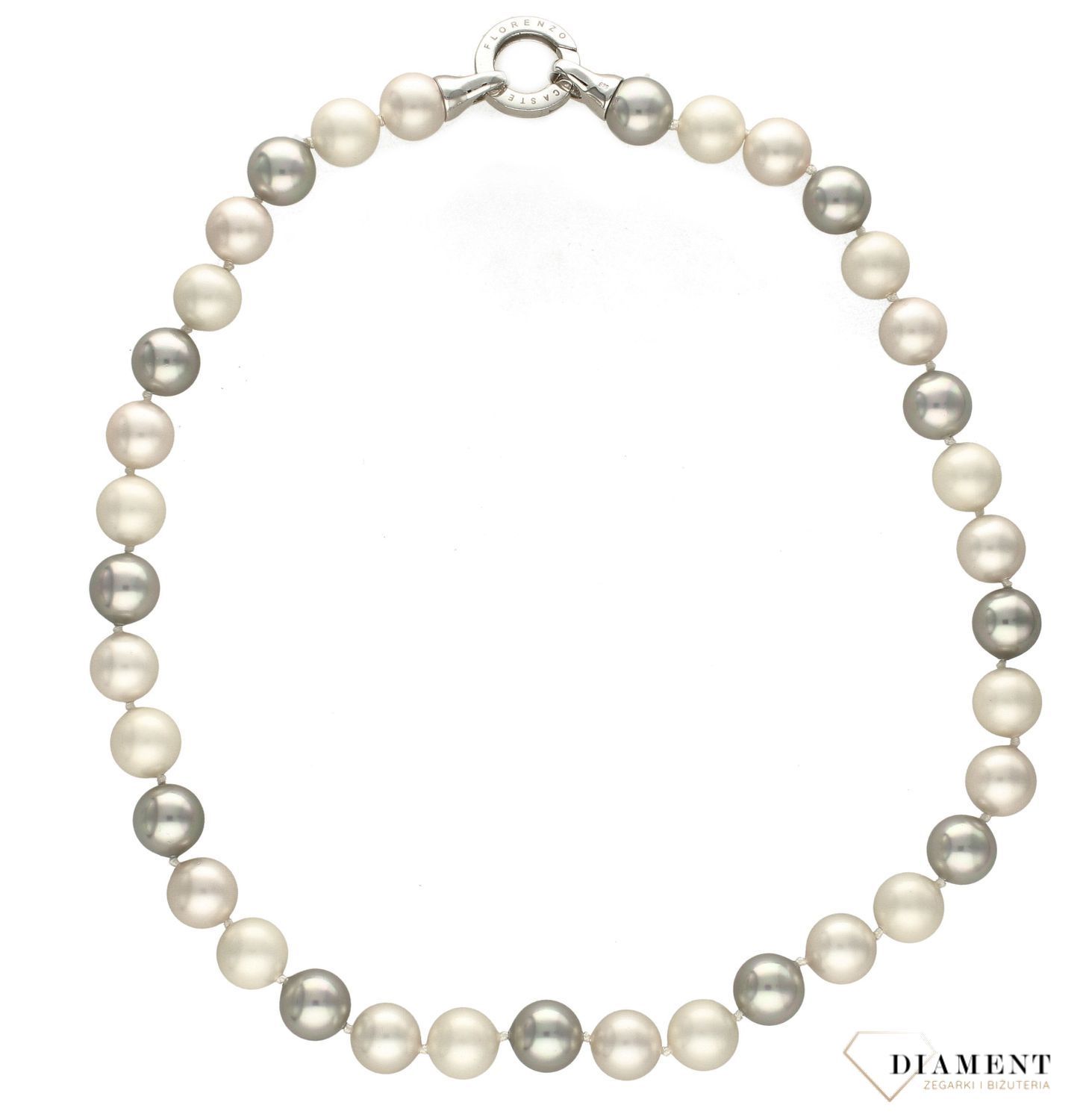 Naszyjnik z perłopławami w kolorze białym i szarym DIA-NSZ-2372-925.jpg