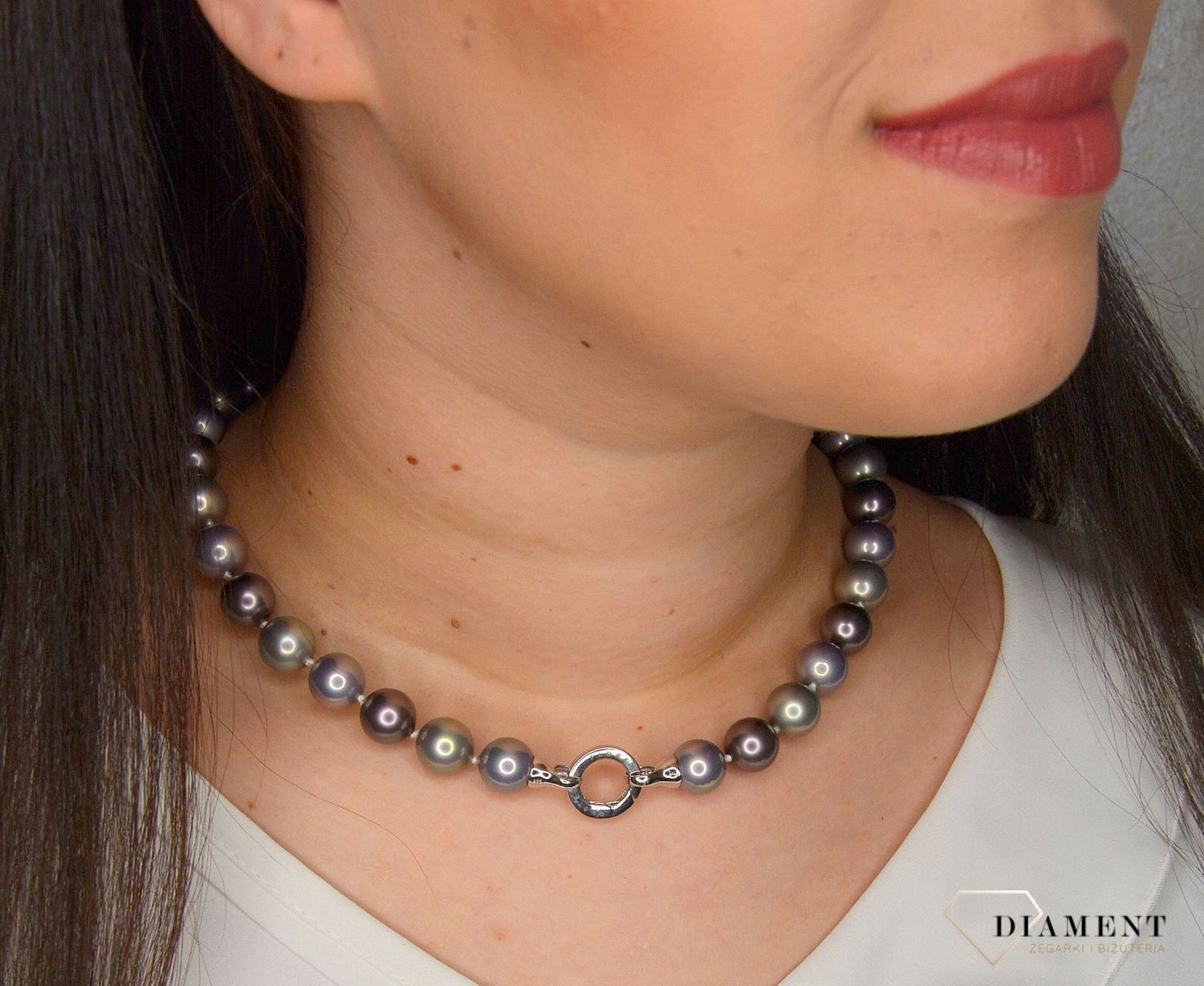 Naszyjnik z perłopławami w szarej, ciemnej kolorystyce DIA-NSZ-2378-925.jpg