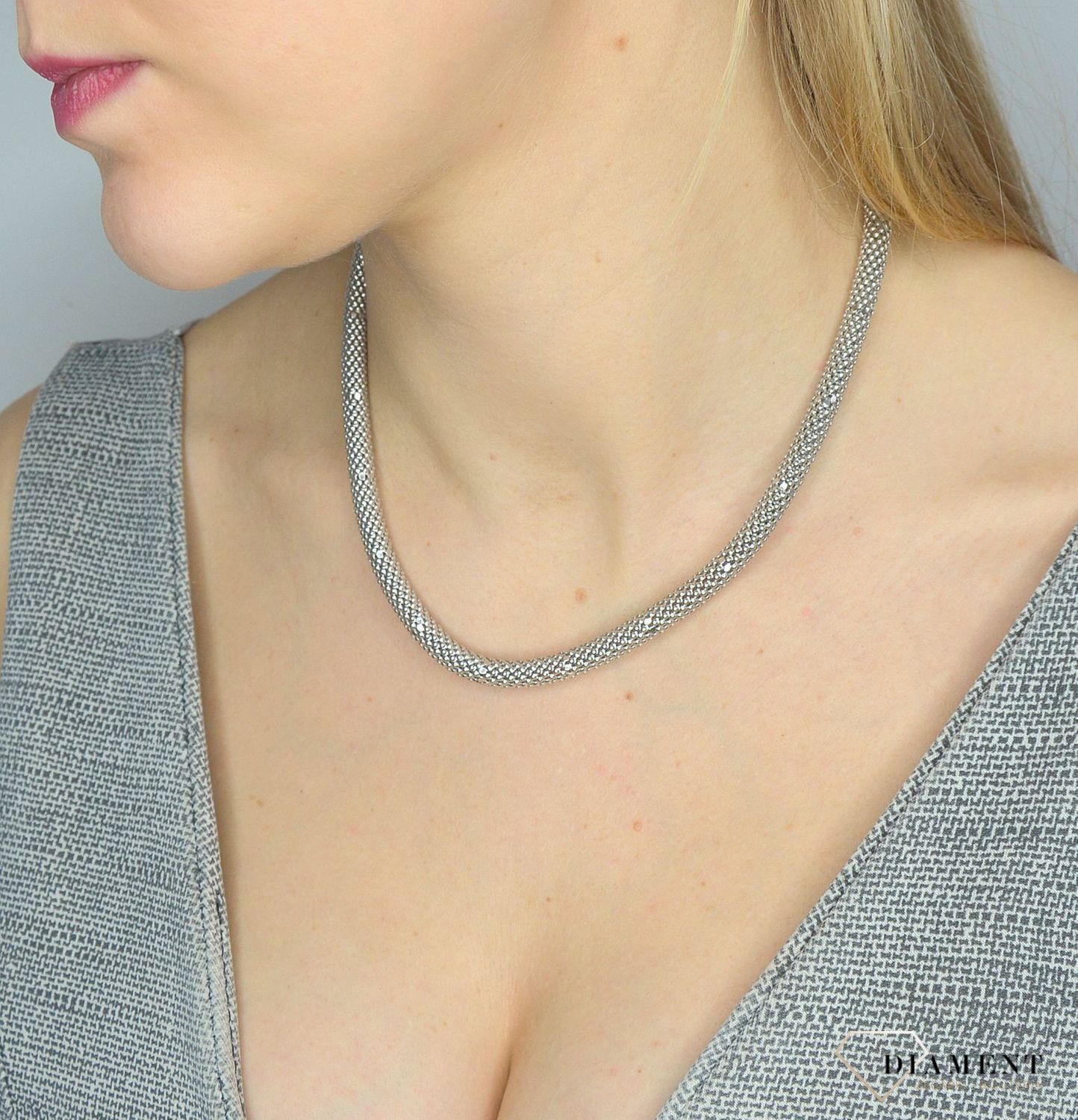 Srebrny naszyjnik kolia DIA-NSZ-2404-925✓Srebrne Naszyjniki Damskie w Sklepie z Biżuterią zegarki-diament.pl✓.jpg