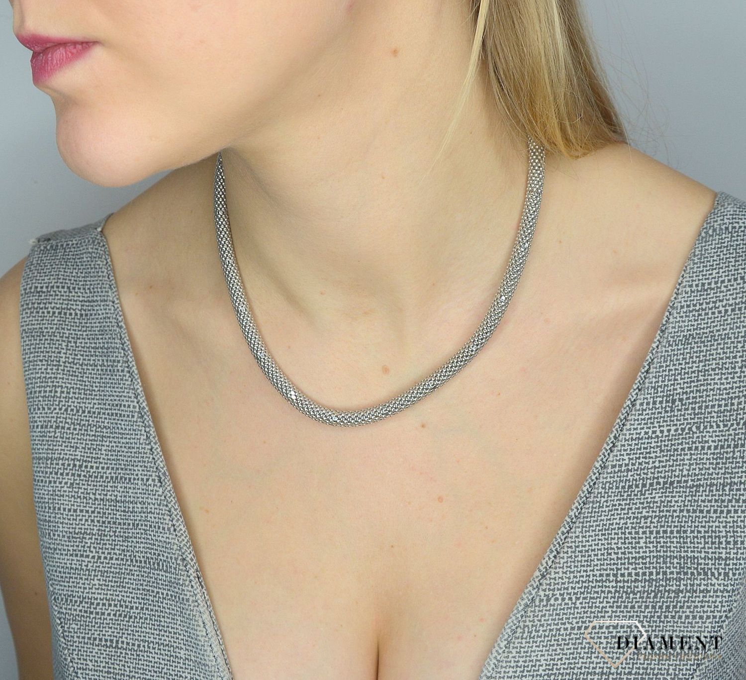 Srebrny naszyjnik kolia DIA-NSZ-2404-925✓Srebrne Naszyjniki Damskie w Sklepie z Biżuterią zegarki-diament.pl✓.jpg