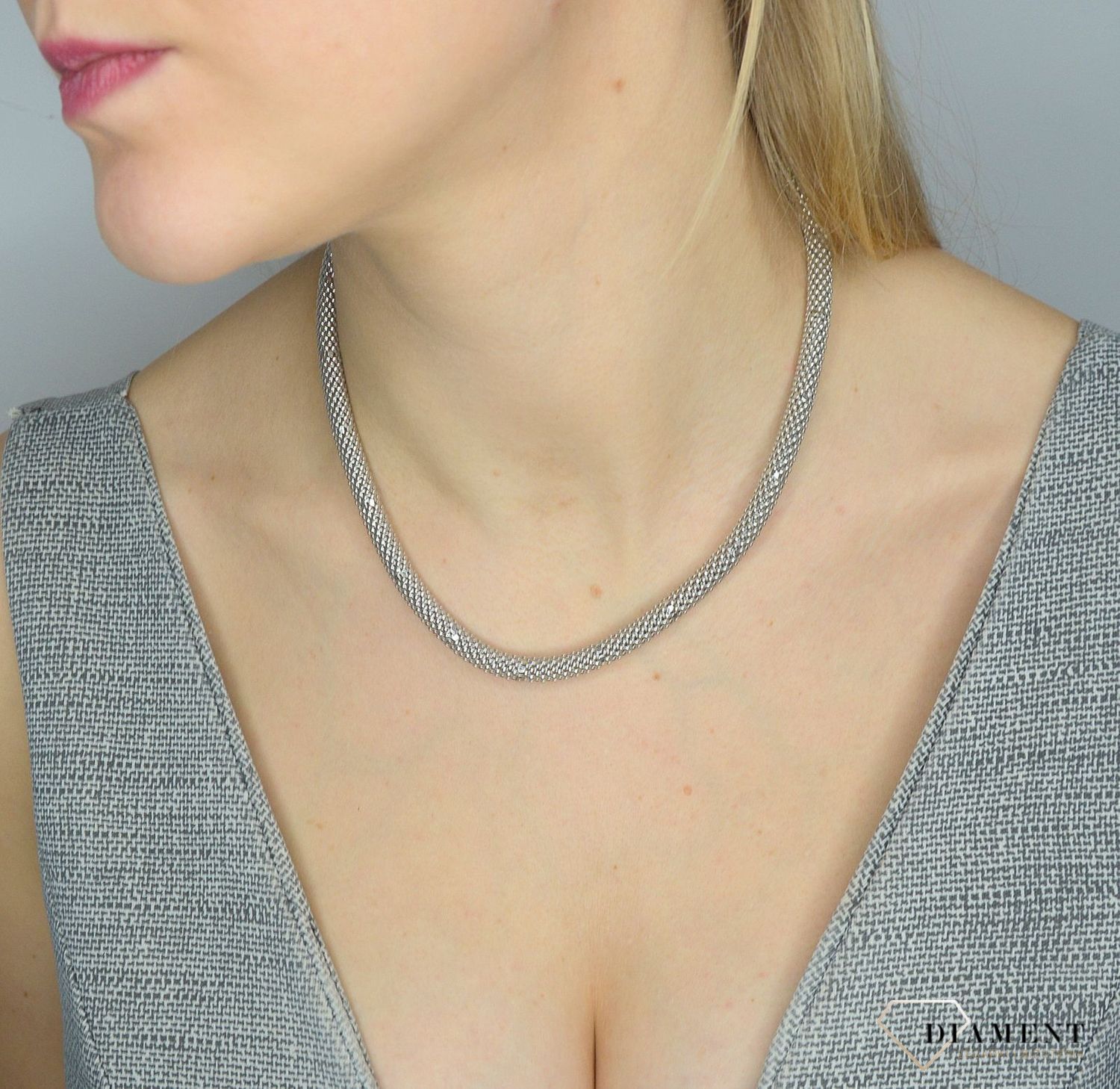 Srebrny naszyjnik kolia DIA-NSZ-2404-925✓Srebrne Naszyjniki Damskie w Sklepie z Biżuterią zegarki-diament.pl✓.jpg