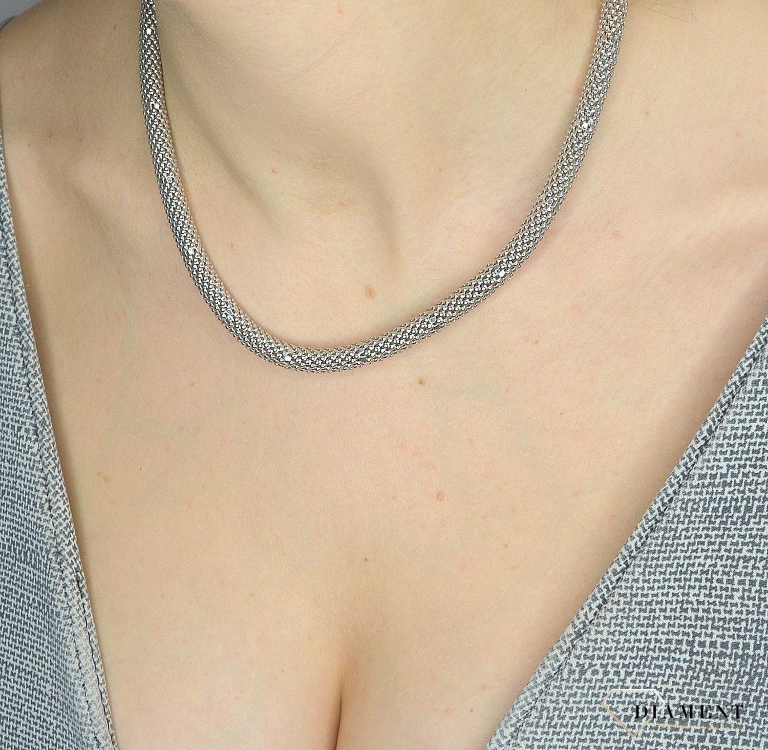 Srebrny naszyjnik kolia DIA-NSZ-2404-925✓Srebrne Naszyjniki Damskie w Sklepie z Biżuterią zegarki-diament.pl✓.jpg