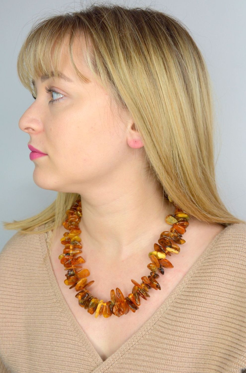 Naszyjnik z bursztynem w kolorze brązu DIA-NSZ-2480-bursztyn.jpg