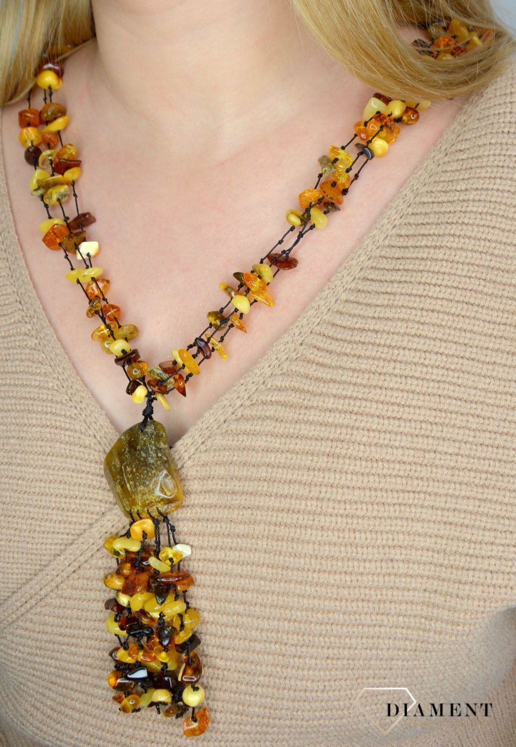 Naszyjnik z bursztynem w różnych barwach DIA-NSZ-2483-bursztyn.jpg