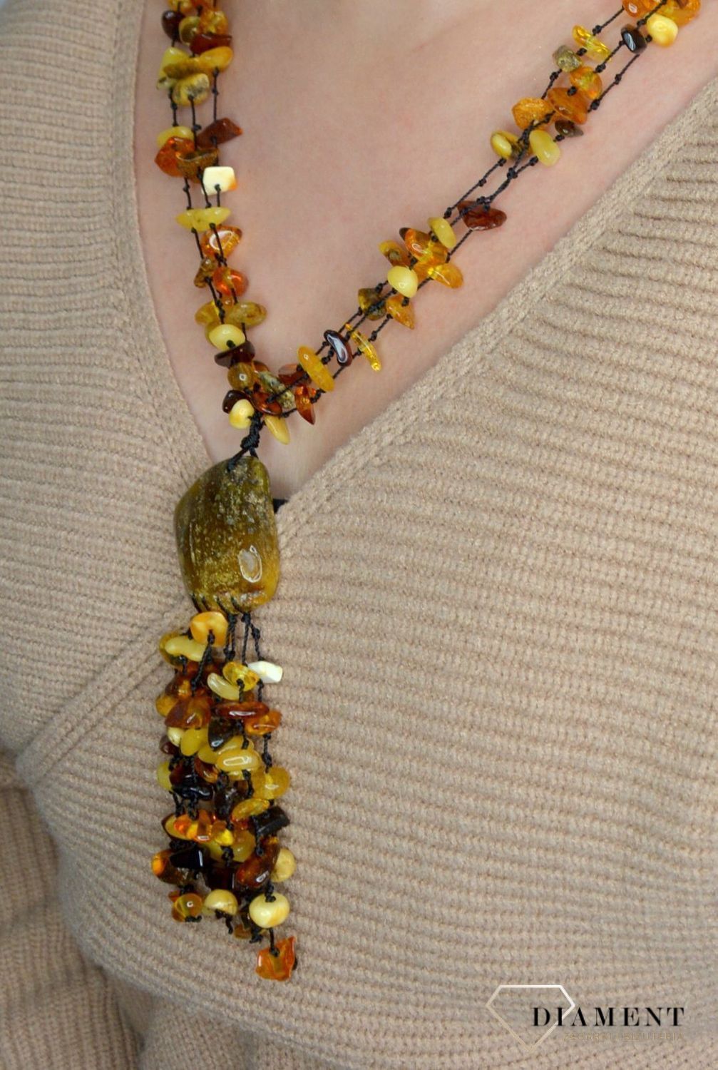 Naszyjnik z bursztynem w różnych barwach DIA-NSZ-2483-bursztyn.jpg