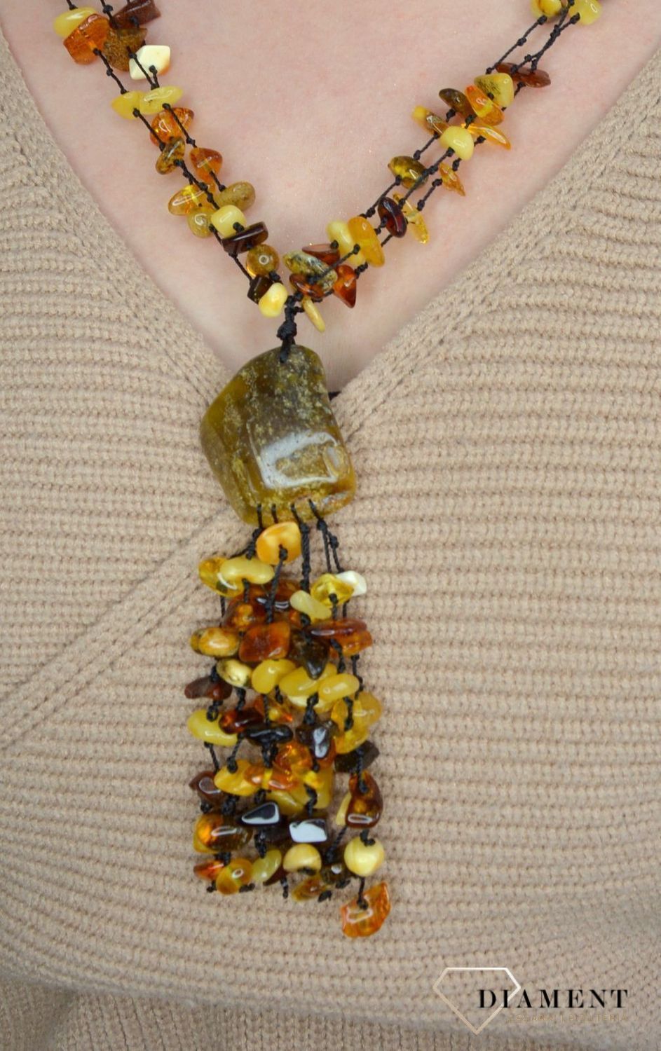 Naszyjnik z bursztynem w różnych barwach DIA-NSZ-2483-bursztyn.jpg