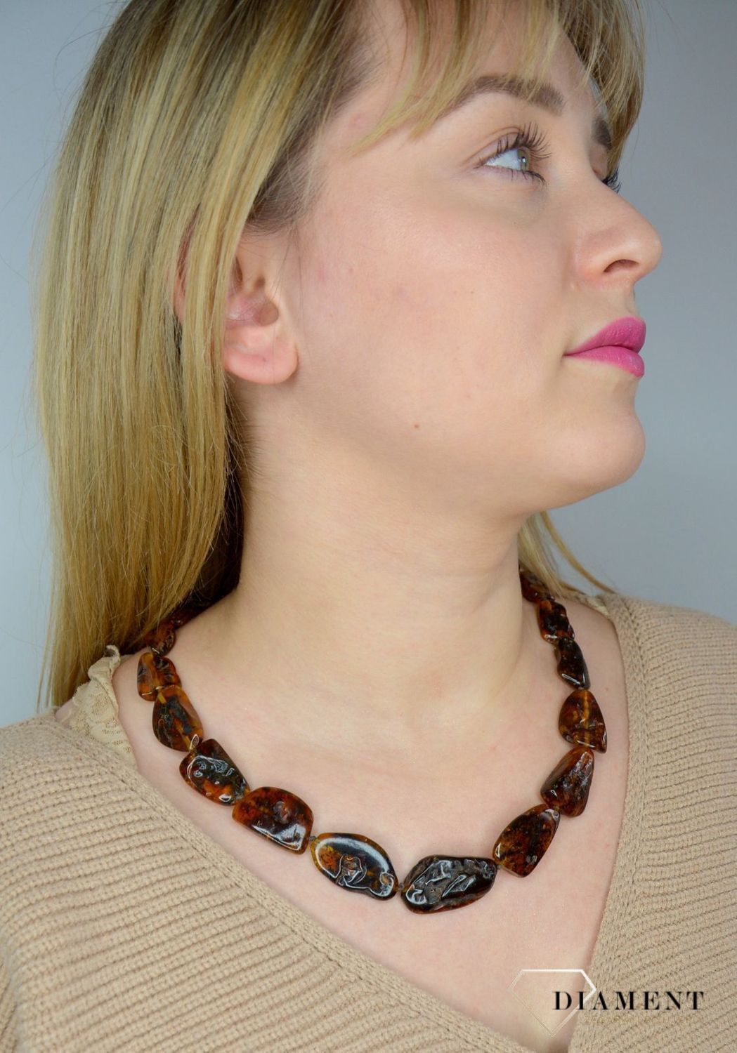 Naszyjnik z bursztynem w kolorze brązu DIA-NSZ-2488-bursztyn.jpg