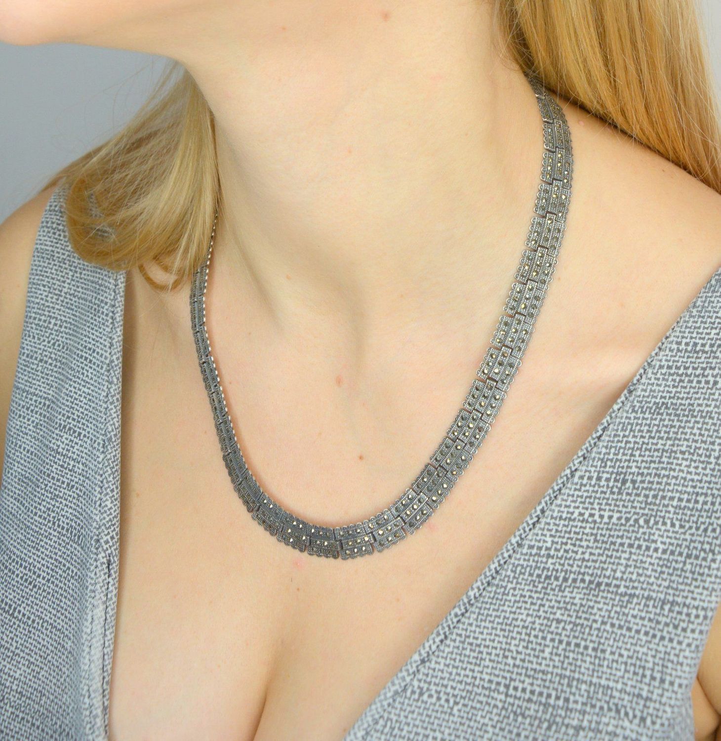 Naszyjnik srebrny z markazytami  DIA-NSZ-2497-925.jpg