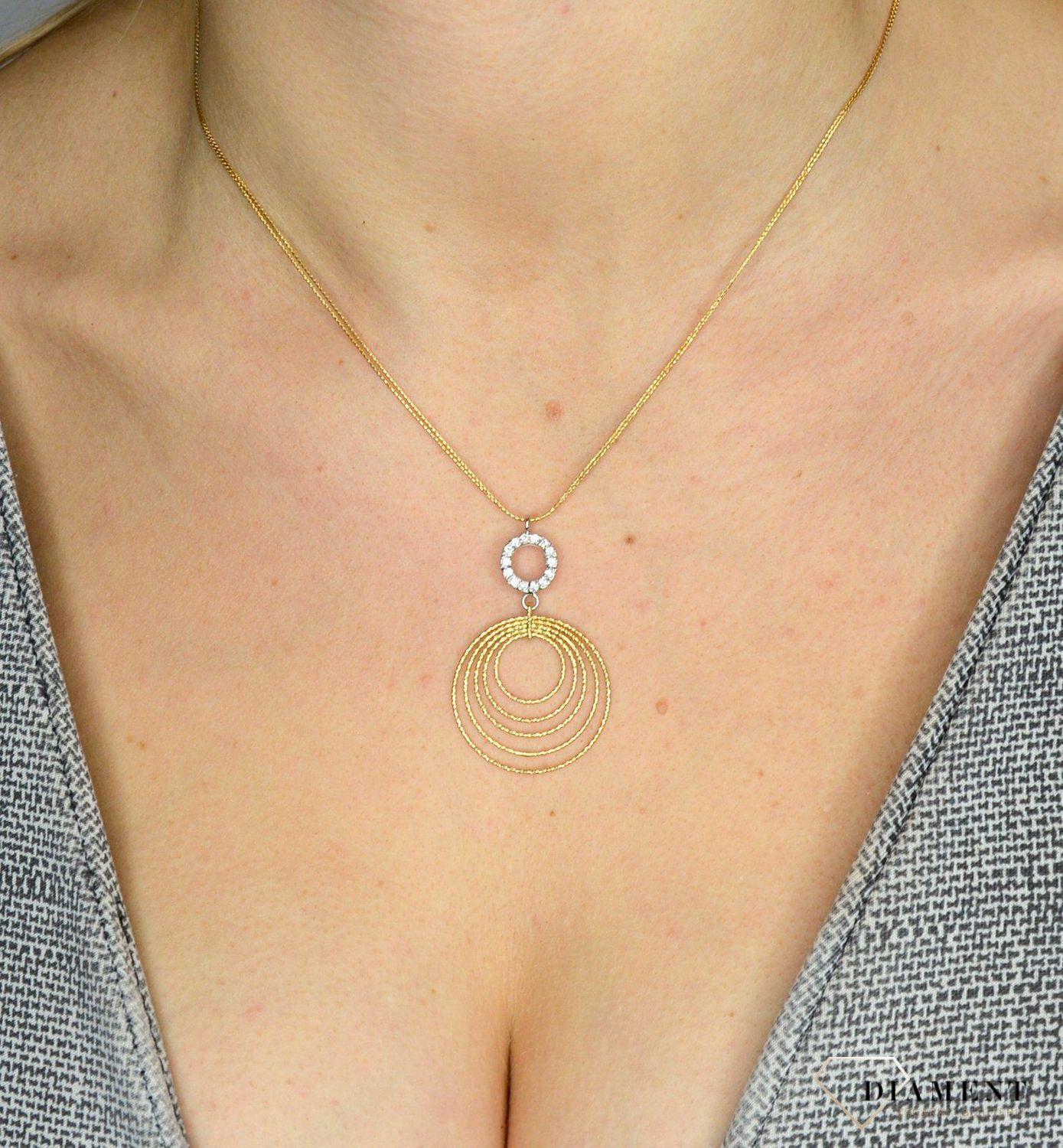 Naszyjnik złoty próby 585 z zawieszka DIA-NSZ-2524-585 ✓.jpg