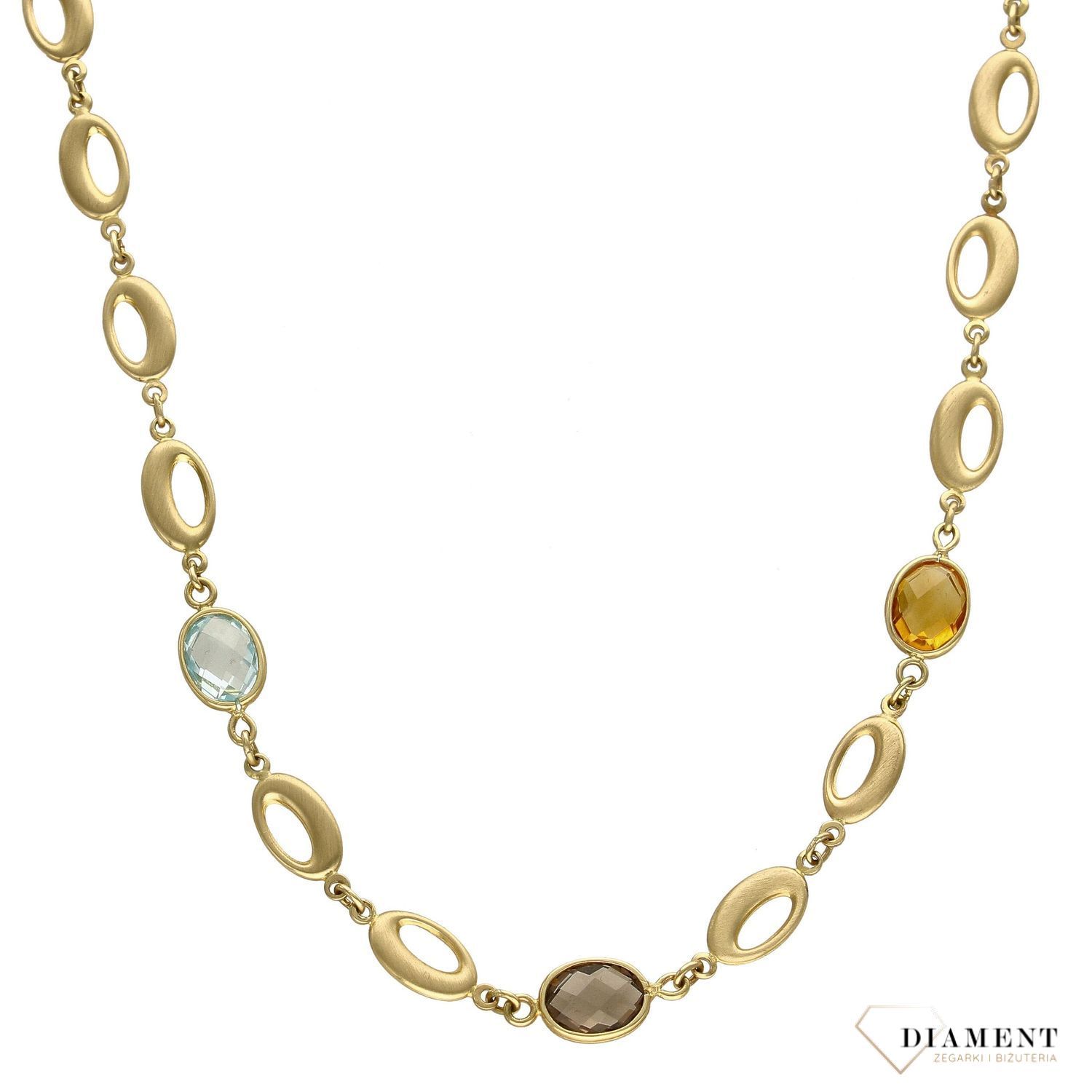 Naszyjnik złoty 585 z naturalnymi kamieniami DIA-NSZ-2527-585  ✓Złote Naszyjniki Damskie w Sklepie z Biżuterią zegarki-diament.pl✓.jpg