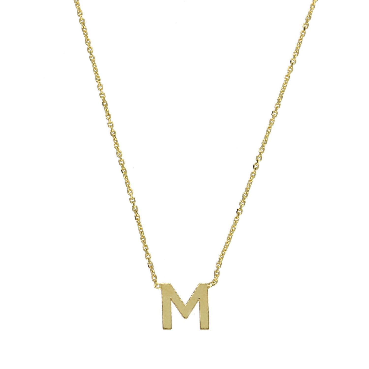 Złoty naszyjnik celebrytka z literka M DIA-NSZ-2545-M-585.jpg
