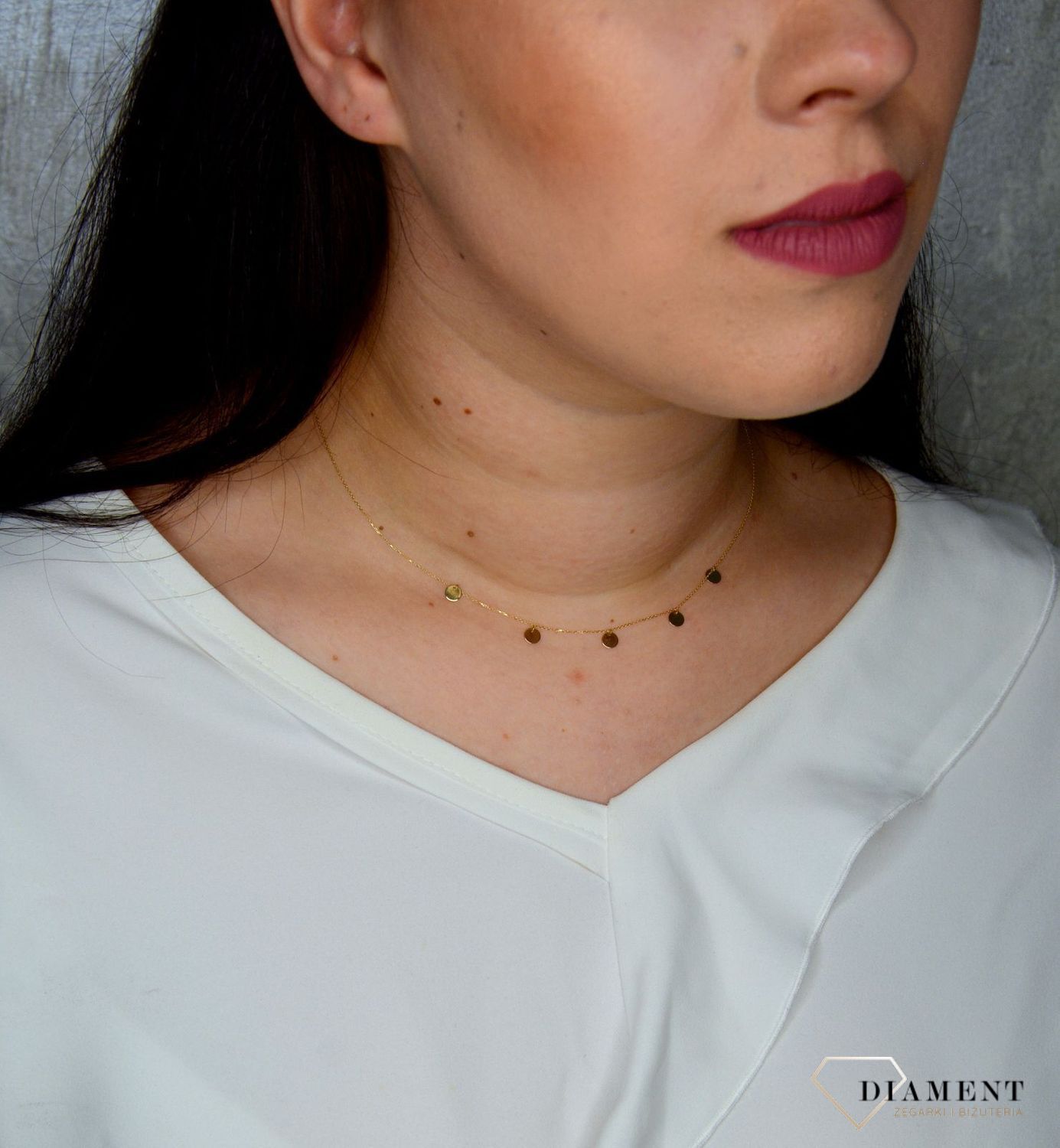 Złoty naszyjnik 585 celebrytka z kółeczkami DIA-NSZ-2735-585.jpg