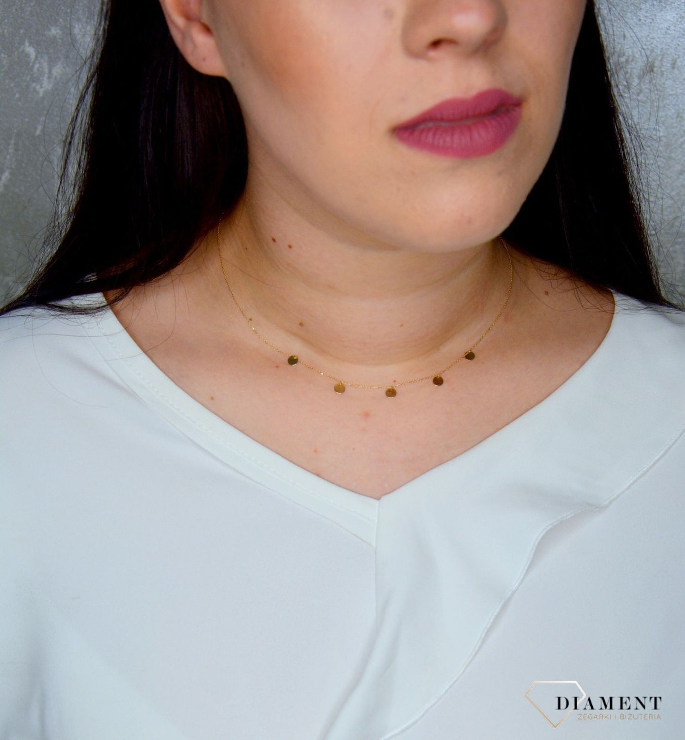 Złoty naszyjnik 585 celebrytka z kółeczkami DIA-NSZ-2735-585.jpg