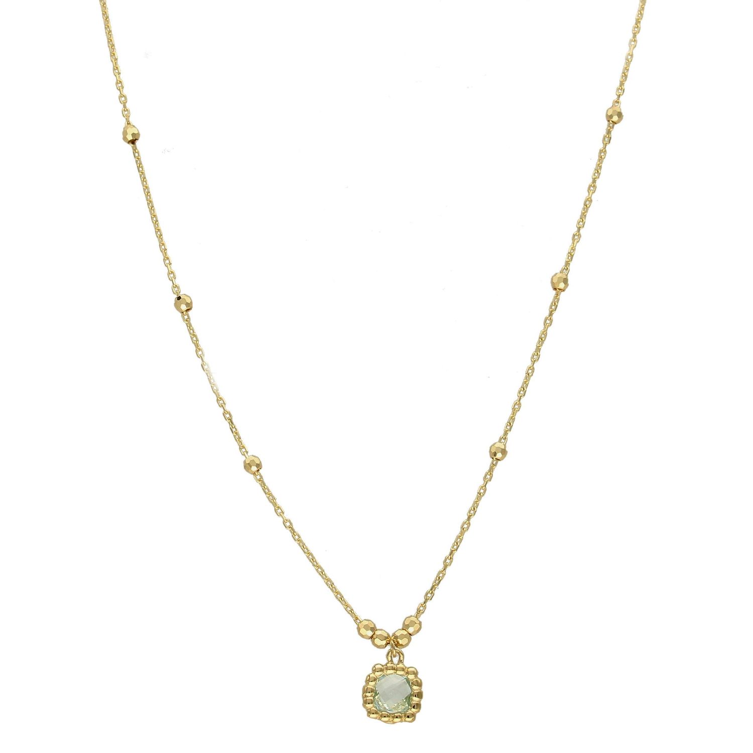 Złoty naszyjnik 585 cyrkonia i delikatne kuleczki DIA-NSZ-2739-585.jpg