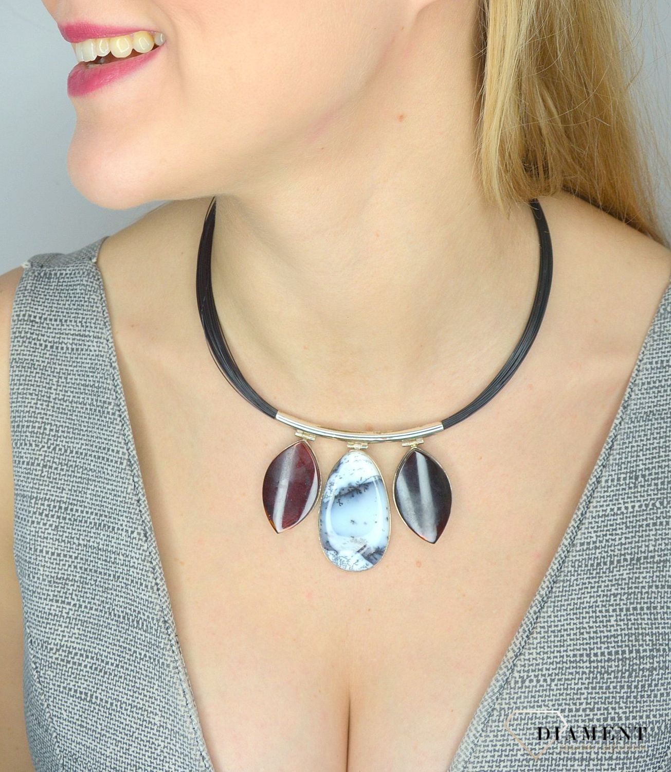 Naszyjnik damski z bursztynem i opalem dendrytowy DIA-NSZ-2774-925.jpg