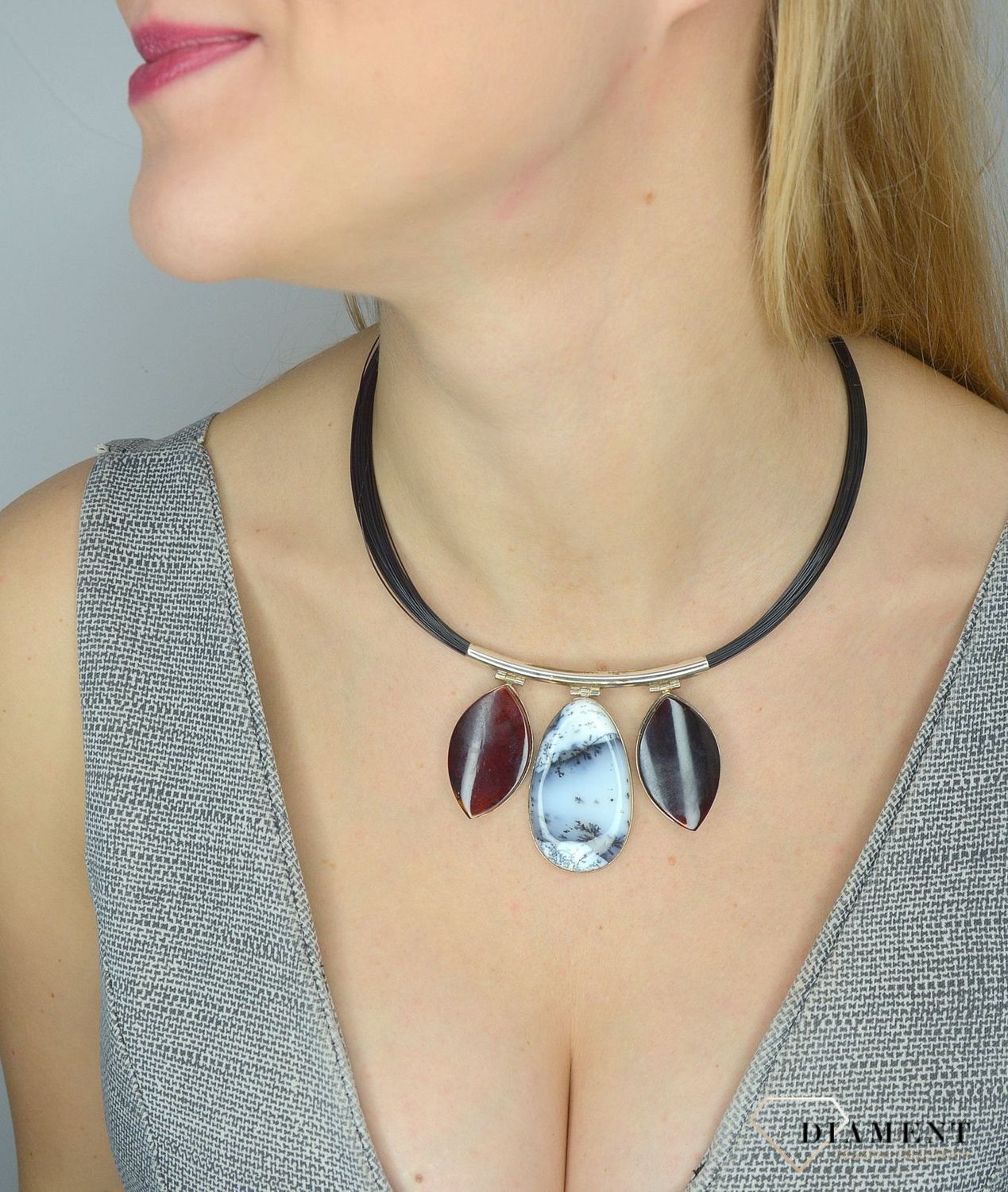 Naszyjnik damski z bursztynem i opalem dendrytowy DIA-NSZ-2774-925.jpg