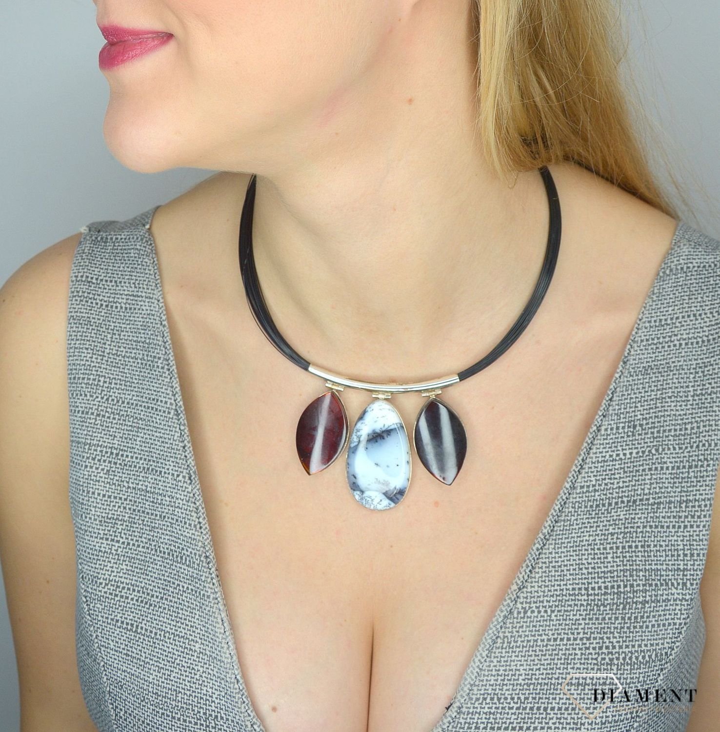 Naszyjnik damski z bursztynem i opalem dendrytowy DIA-NSZ-2774-925.jpg