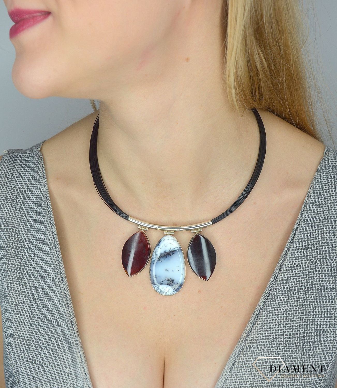 Naszyjnik damski z bursztynem i opalem dendrytowy DIA-NSZ-2774-925.jpg