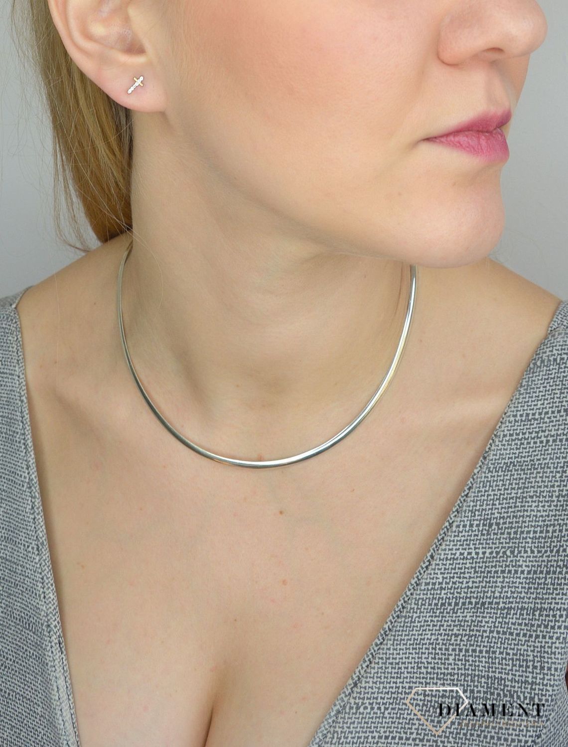 Naszyjnik srebrny 'Sztywna obroża Kleopatra'.jpg