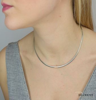 Naszyjnik srebrny 'Sztywna obroża Kleopatra'  DIA-NSZ-27💎 Srebrny naszyjnik o prostej formie 💎 Naszyjnik został wykonany z najwyższej jakości srebra próby 925 💎 Idealny dodatek na każdą  (3).JPG