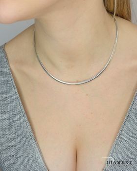 Naszyjnik srebrny 'Sztywna obroża Kleopatra'  DIA-NSZ-27💎 Srebrny naszyjnik o prostej formie 💎 Naszyjnik został wykonany z najwyższej jakości srebra próby 925 💎 Idealny dodatek na każdą  (4).JPG