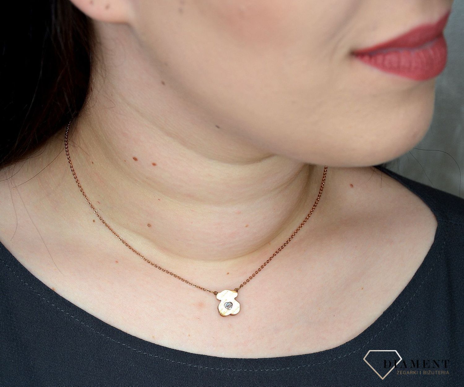 Naszyjnik damski misiek ze stali z cyrkonią sercem DIA-NSZ-2803-STAL.jpg