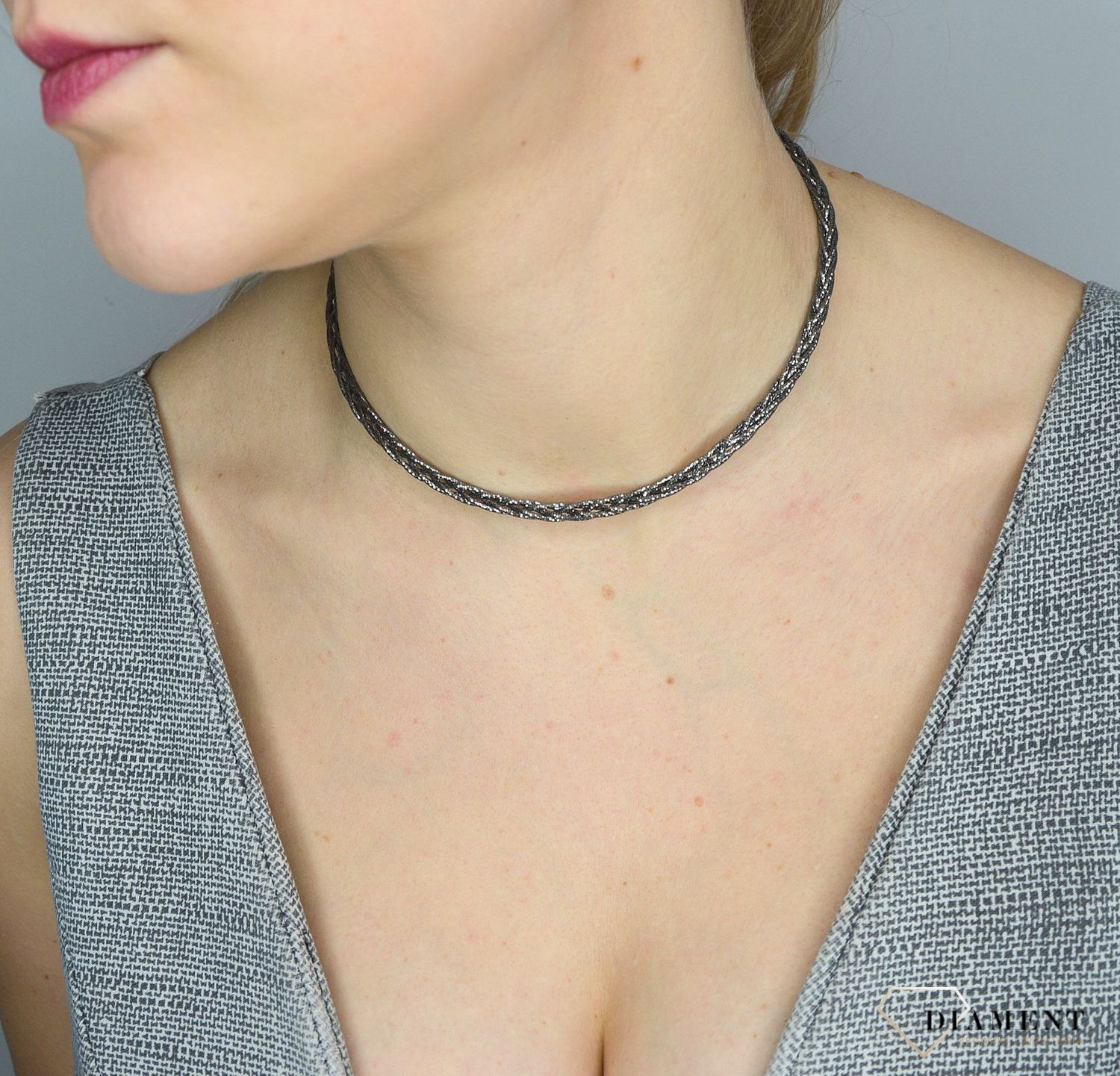 Srebrny naszyjnik plecionka ciemna DIA-NSZ-2853-925.jpg