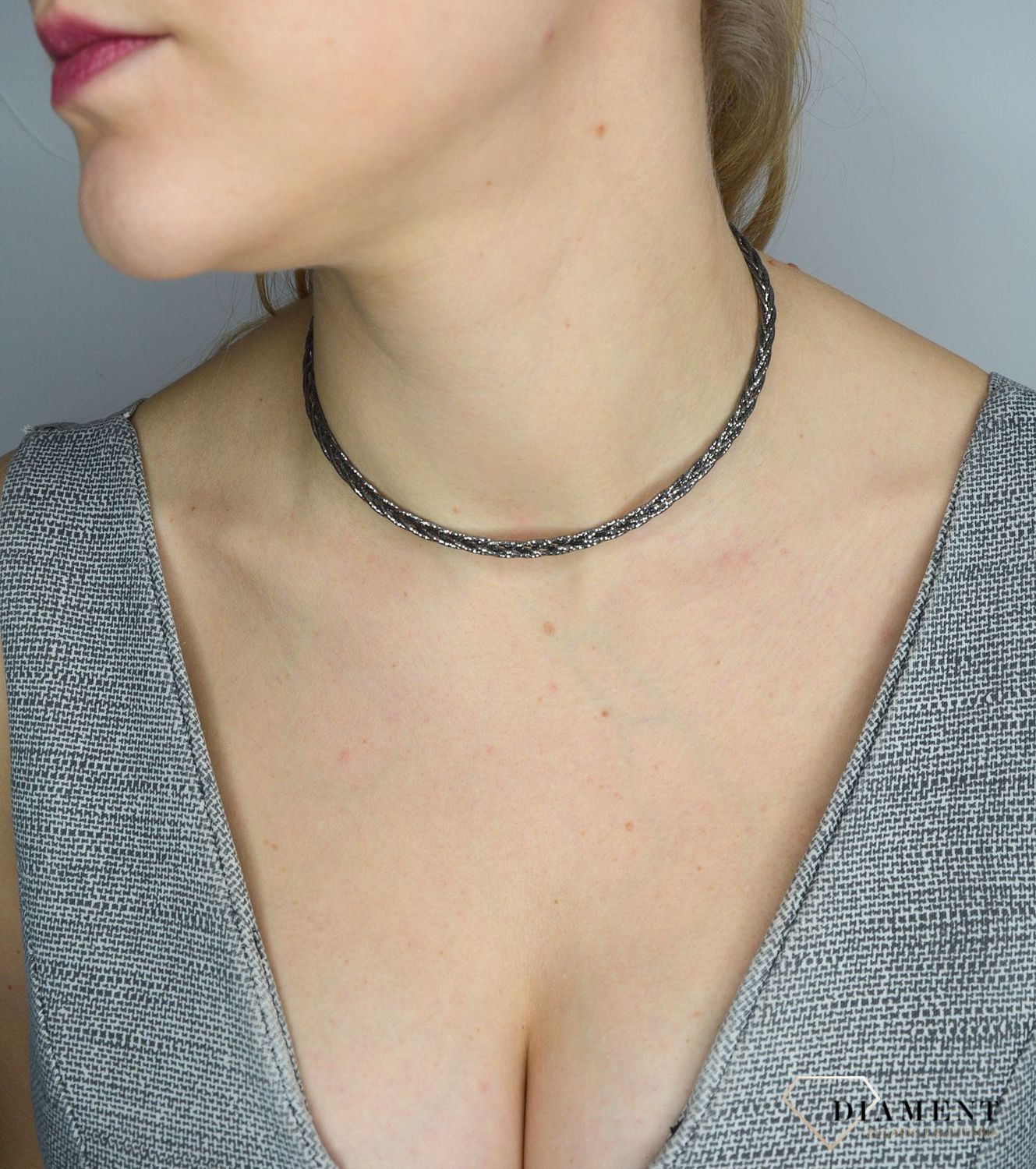 Srebrny naszyjnik plecionka ciemna DIA-NSZ-2853-925.jpg