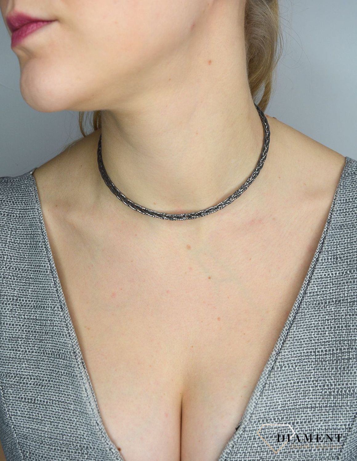 Srebrny naszyjnik plecionka ciemna DIA-NSZ-2853-925.jpg