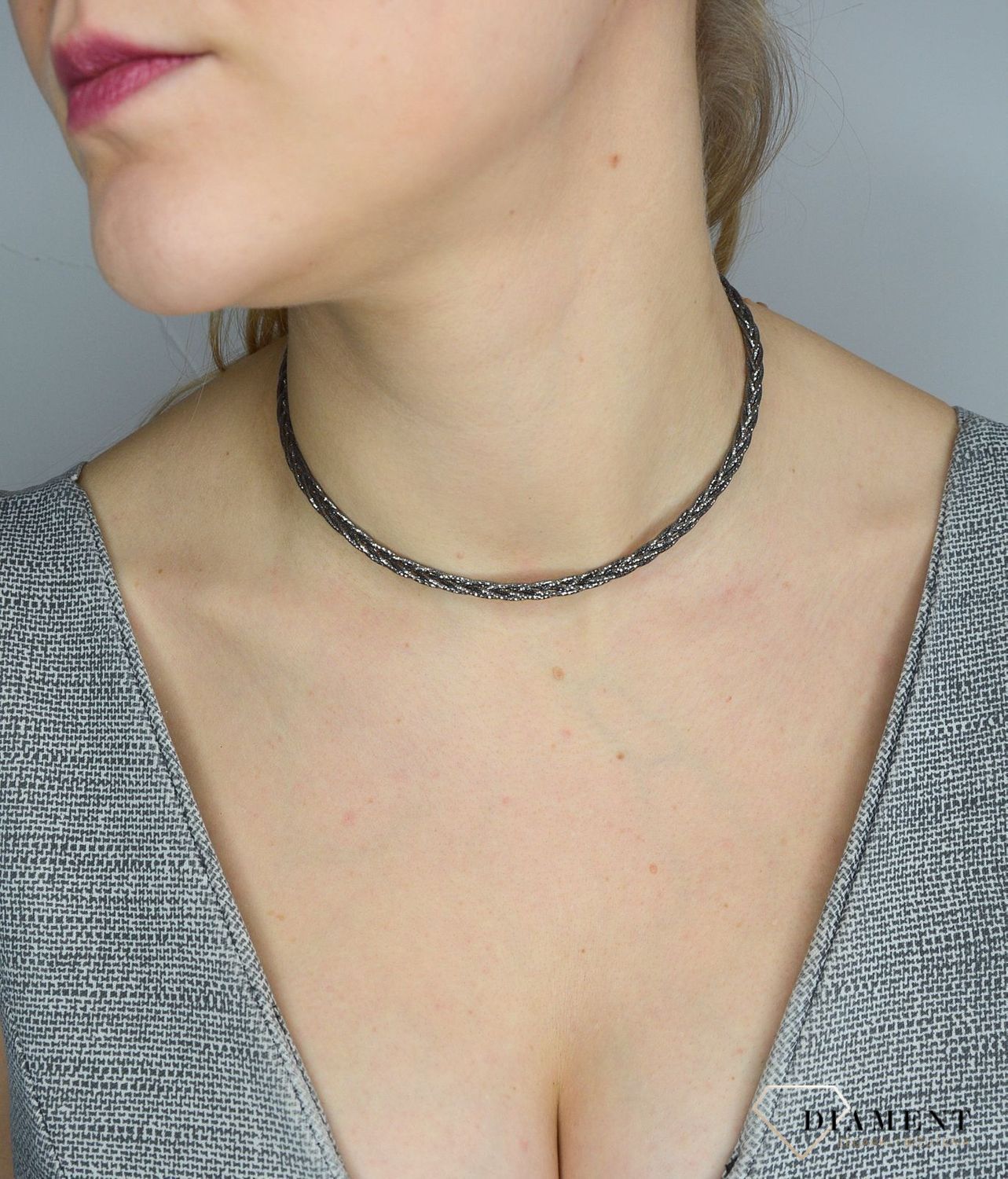 Srebrny naszyjnik plecionka ciemna DIA-NSZ-2853-925.jpg