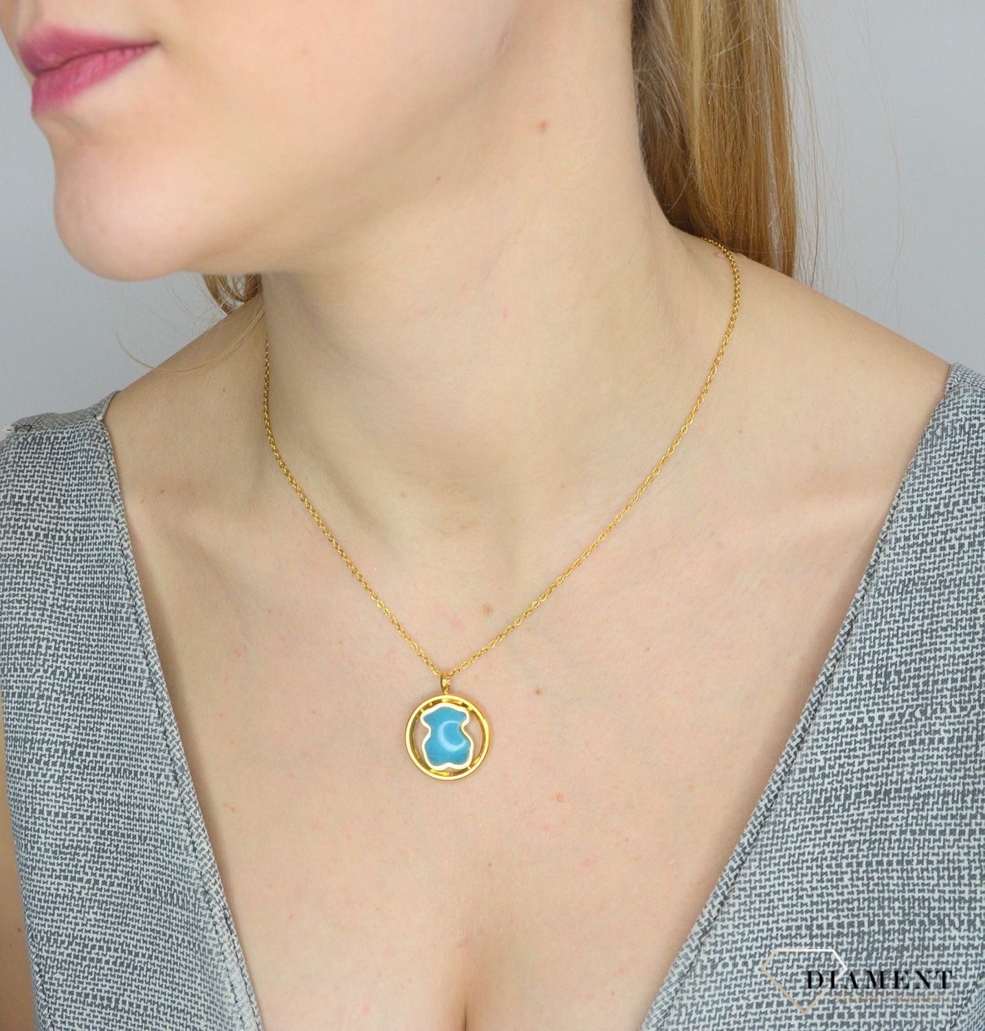 Naszyjnik damski z zawieszką niebieski miś DIA-NSZ-2854-STAL.jpg