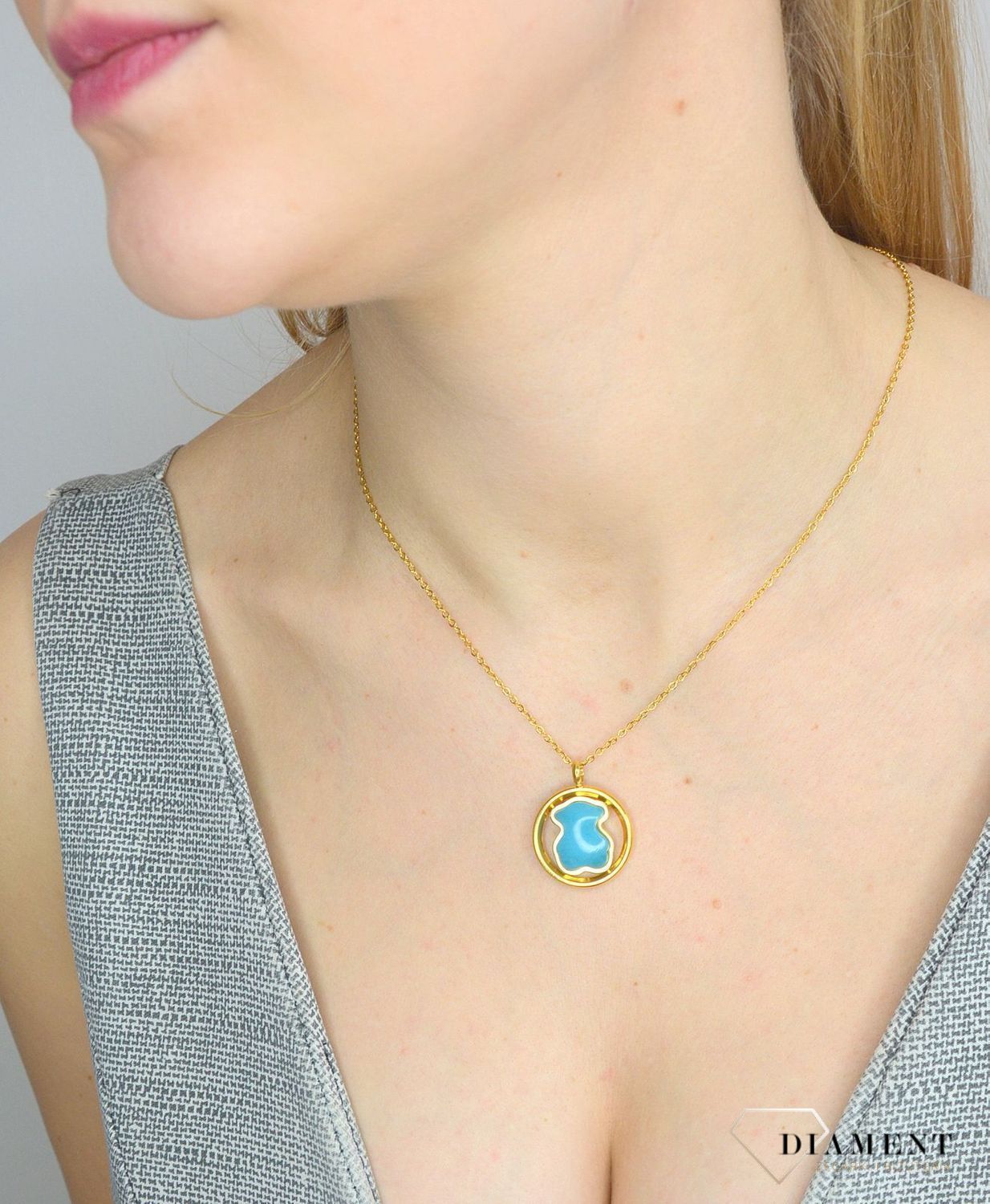 Naszyjnik damski z zawieszką niebieski miś DIA-NSZ-2854-STAL.jpg