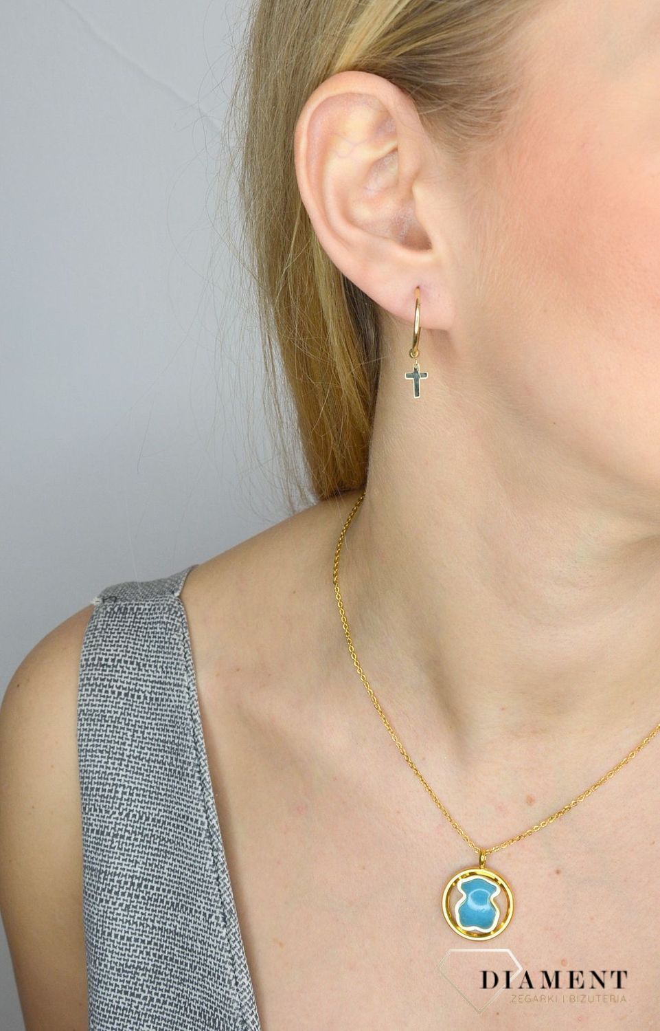 Naszyjnik damski z zawieszką niebieski miś DIA-NSZ-2854-STAL.jpg