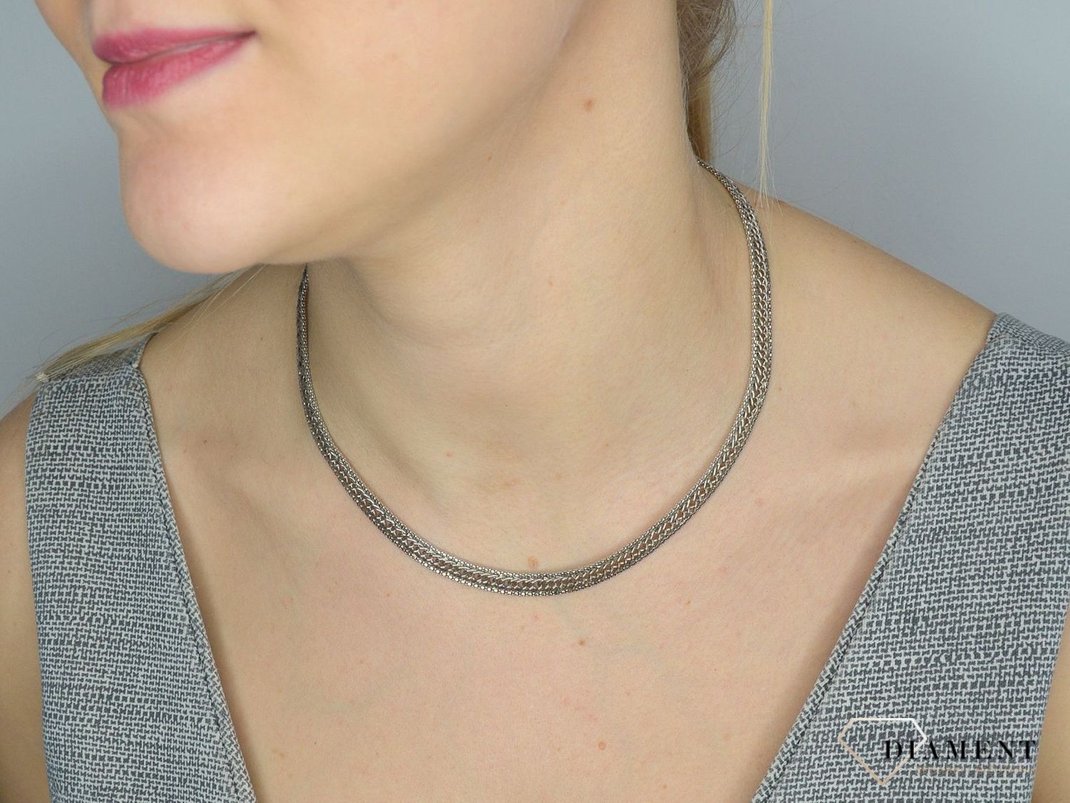 Srebrny naszyjnik damski kolia DIA-NSZ-2860-925✓Srebrne Naszyjniki Damskie w Sklepie z Biżuterią zegarki-diament.pl✓.jpg