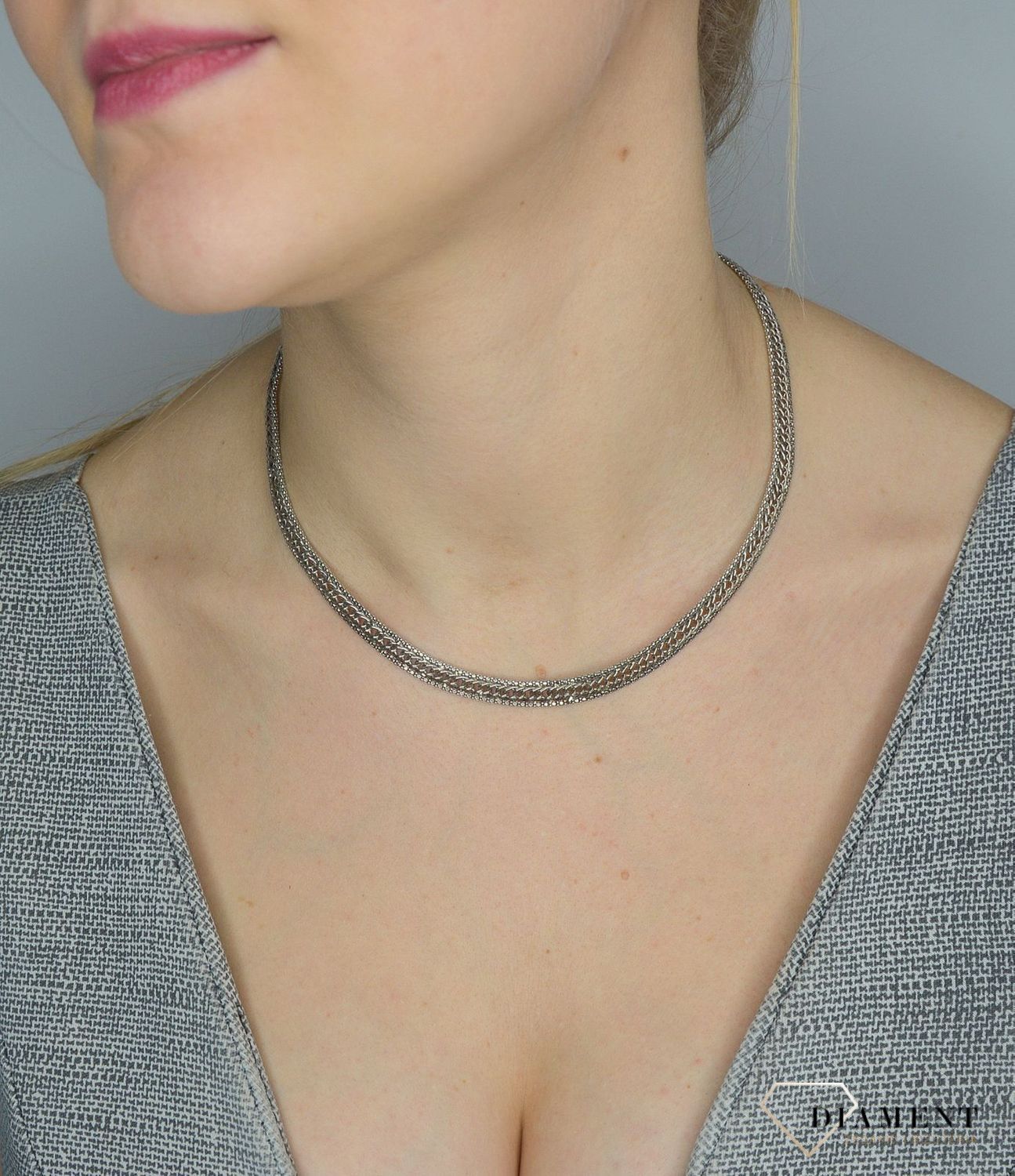 Srebrny naszyjnik damski kolia DIA-NSZ-2860-925✓Srebrne Naszyjniki Damskie w Sklepie z Biżuterią zegarki-diament.pl✓.jpg