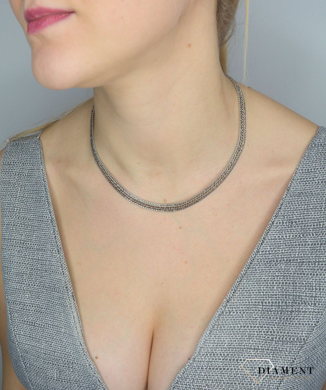 Srebrny naszyjnik damski kolia DIA-NSZ-2860-925✓Srebrne Naszyjniki Damskie w Sklepie z Biżuterią zegarki-diament.pl✓.jpg