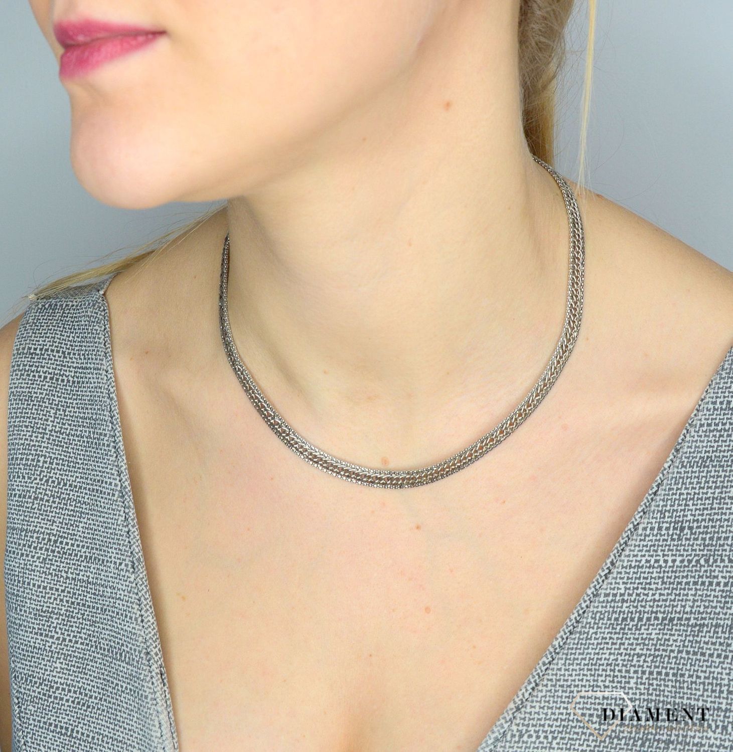 Srebrny naszyjnik damski kolia DIA-NSZ-2860-925✓Srebrne Naszyjniki Damskie w Sklepie z Biżuterią zegarki-diament.pl✓.jpg