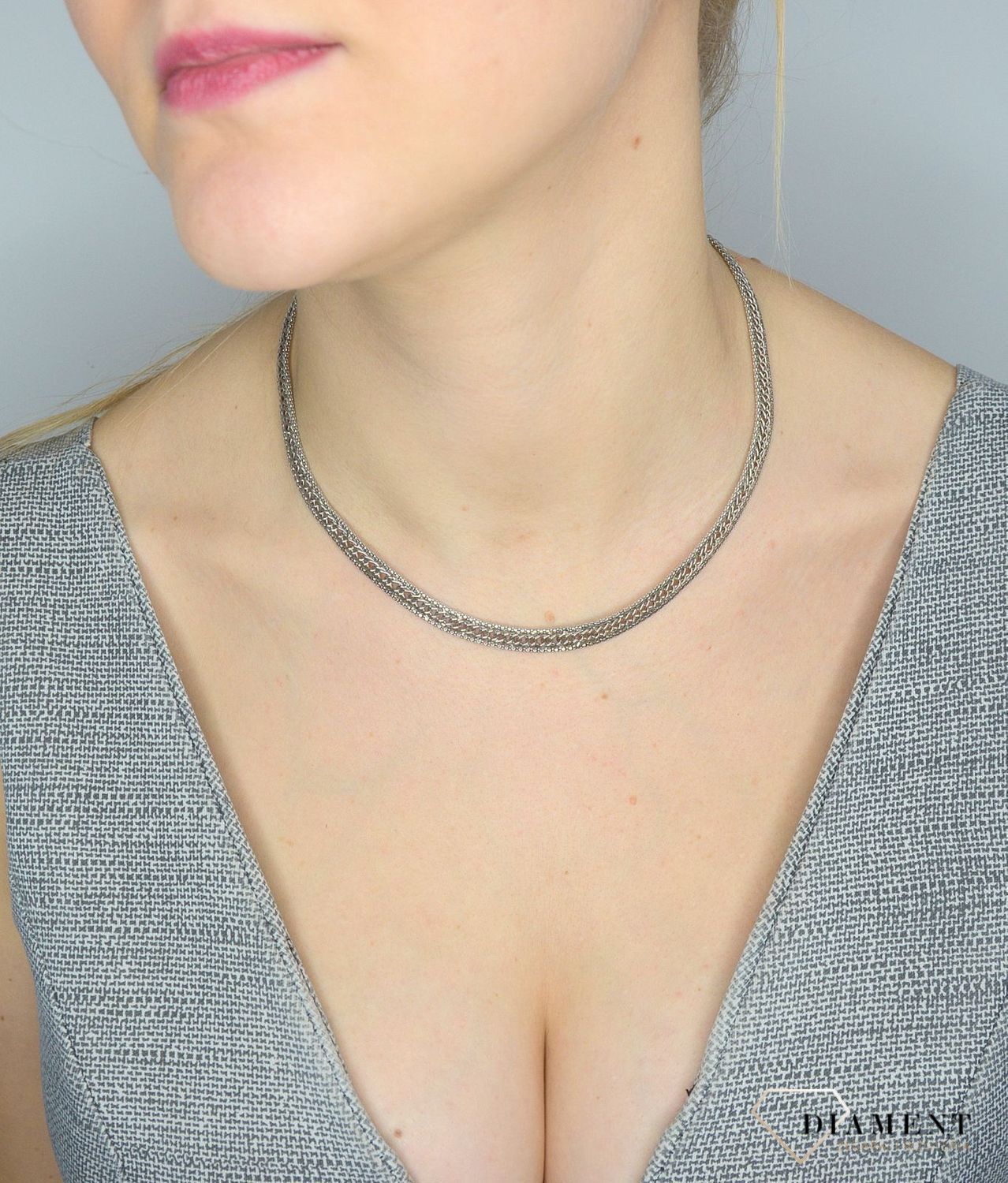 Srebrny naszyjnik damski kolia DIA-NSZ-2860-925✓Srebrne Naszyjniki Damskie w Sklepie z Biżuterią zegarki-diament.pl✓.jpg