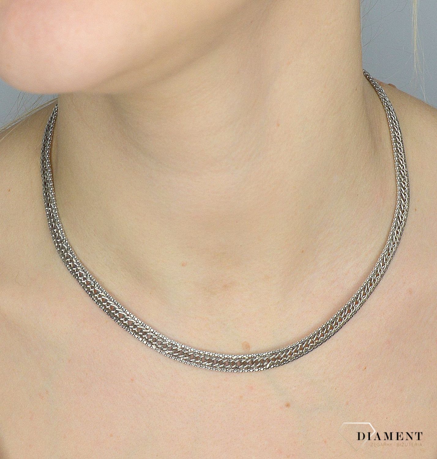 Srebrny naszyjnik damski kolia DIA-NSZ-2860-925✓Srebrne Naszyjniki Damskie w Sklepie z Biżuterią zegarki-diament.pl✓.jpg