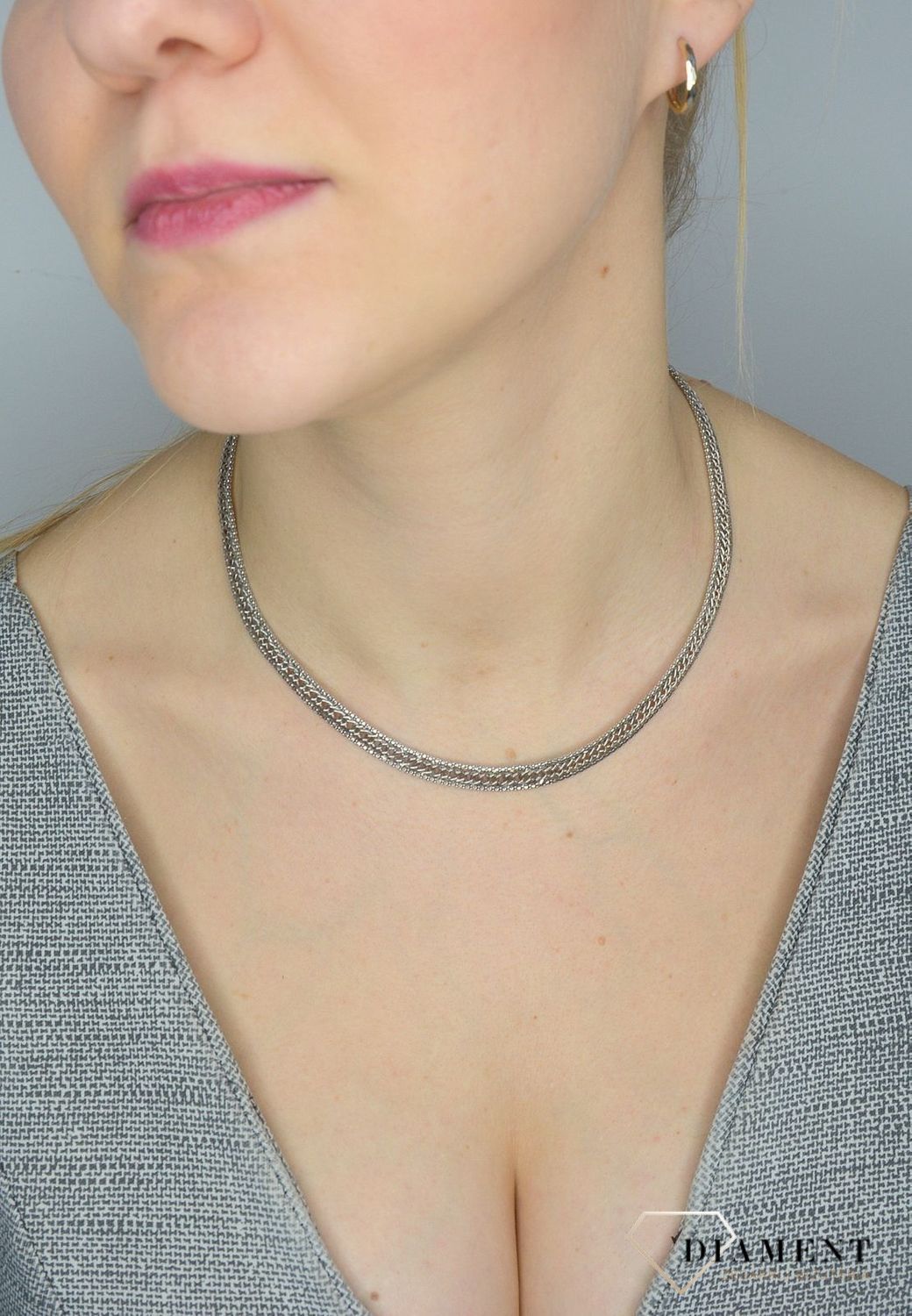 Srebrny naszyjnik damski kolia DIA-NSZ-2860-925✓Srebrne Naszyjniki Damskie w Sklepie z Biżuterią zegarki-diament.pl✓.jpg