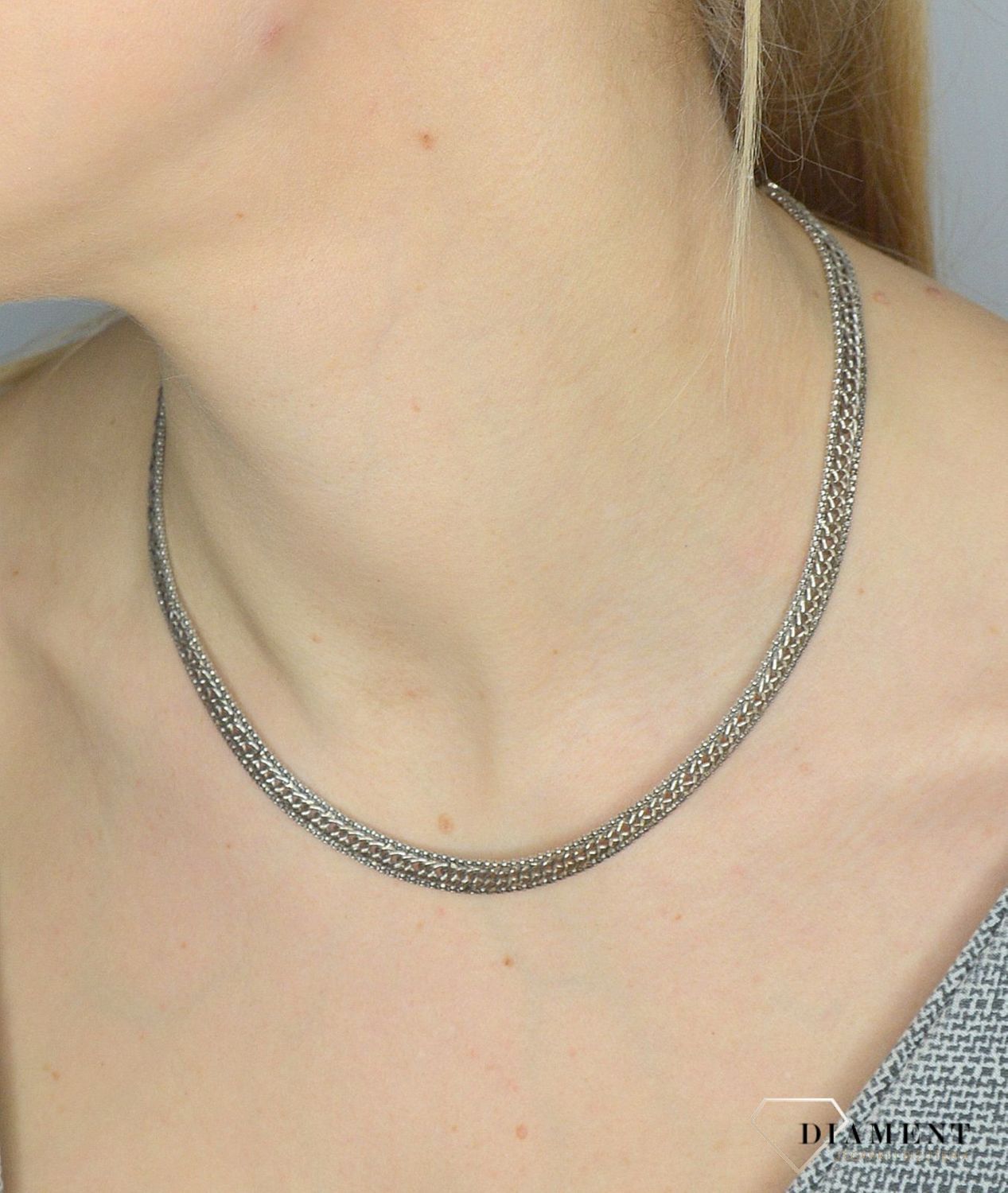 Srebrny naszyjnik damski kolia DIA-NSZ-2860-925✓Srebrne Naszyjniki Damskie w Sklepie z Biżuterią zegarki-diament.pl✓.jpg
