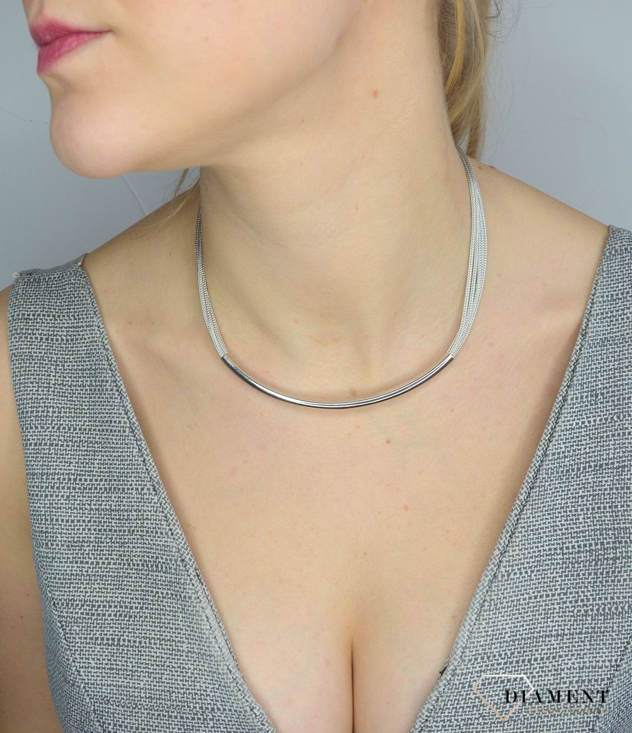 Srebrny naszyjnik 925 łańcuszki z rurką DIA-NSZ-2863-925.jpg