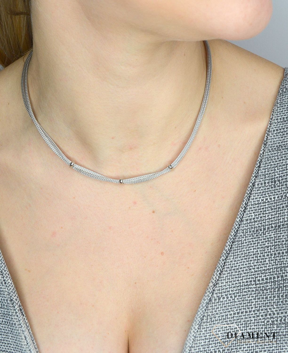 Srebrny naszyjnik podwójny łańcuszek z blaszką DIA-NSZ-2868-925.jpg