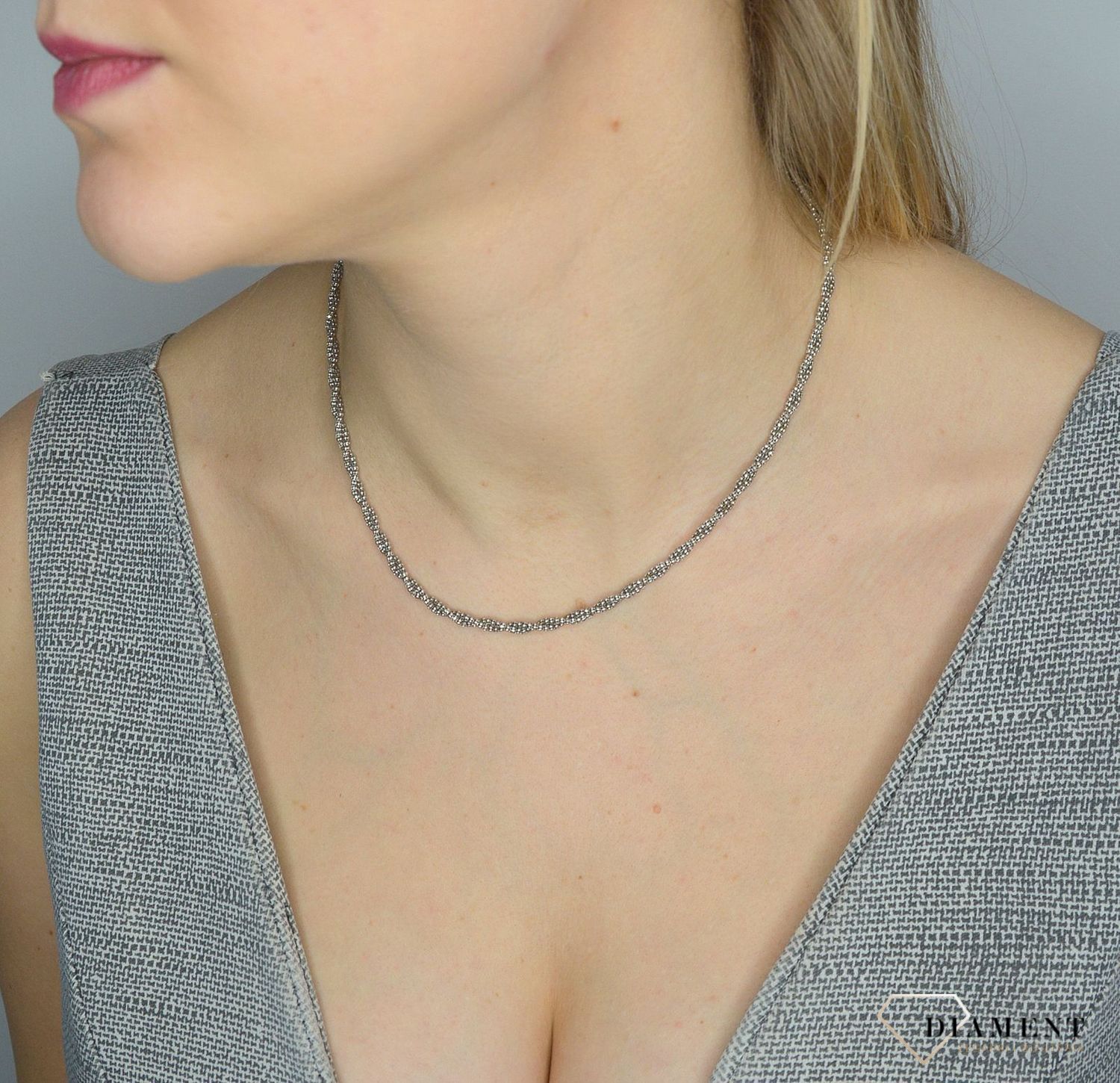 Srebrny naszyjnik 925 singapurka z kuleczkami DIA-NSZ-2869-925.jpg