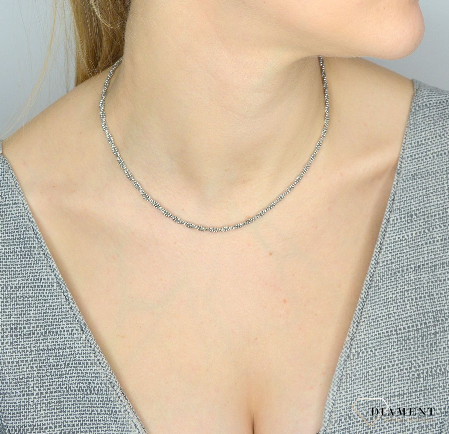 Srebrny naszyjnik 925 singapurka z kuleczkami DIA-NSZ-2869-925.jpg