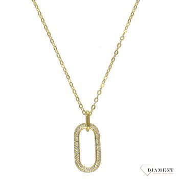Srebrny naszyjnik pozłacany z cyrkoniami DIA-NSZ-3015-925 💎 Niezwykle szykowny naszyjnik wykonany z najwyższej jakości srebra to elegancki dodatek do wielu stylizacji..jpg