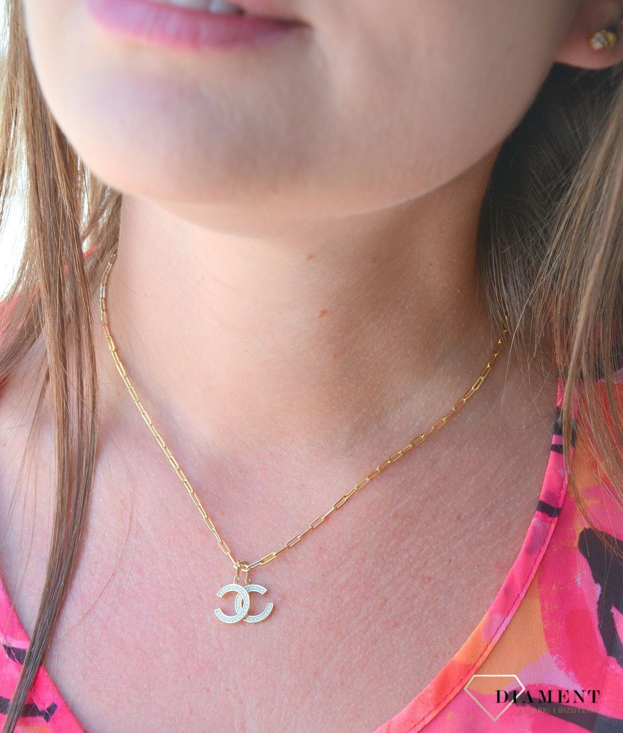 Naszyjnik pozłacany 'C&C' DIA-NSZ-3057-925.jpg